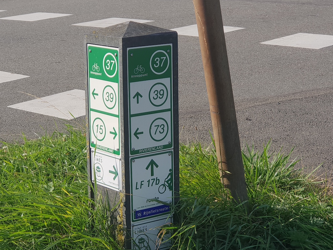 Dutch cycling route signs.