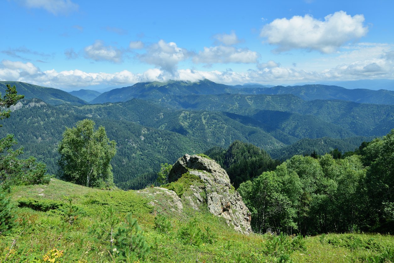 Mountain view in Borjomi-Kharagauli National Park, Georgia 