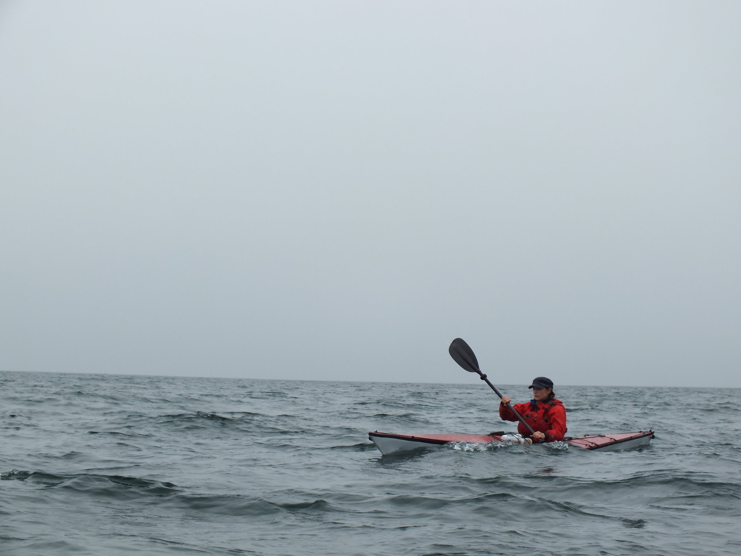 Laura Kennington sea kayaking. 