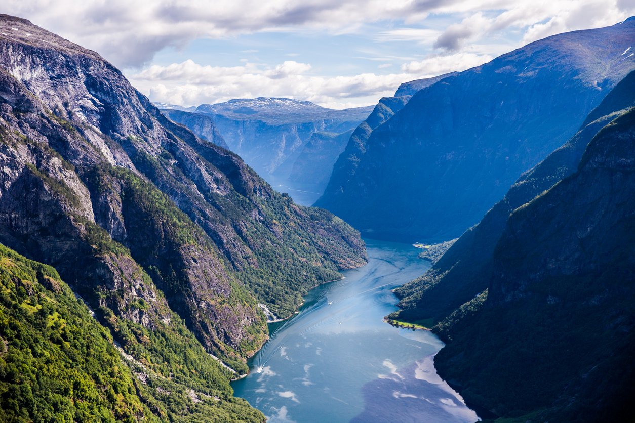 View from Rimstigen hike to Nærøyfjord below