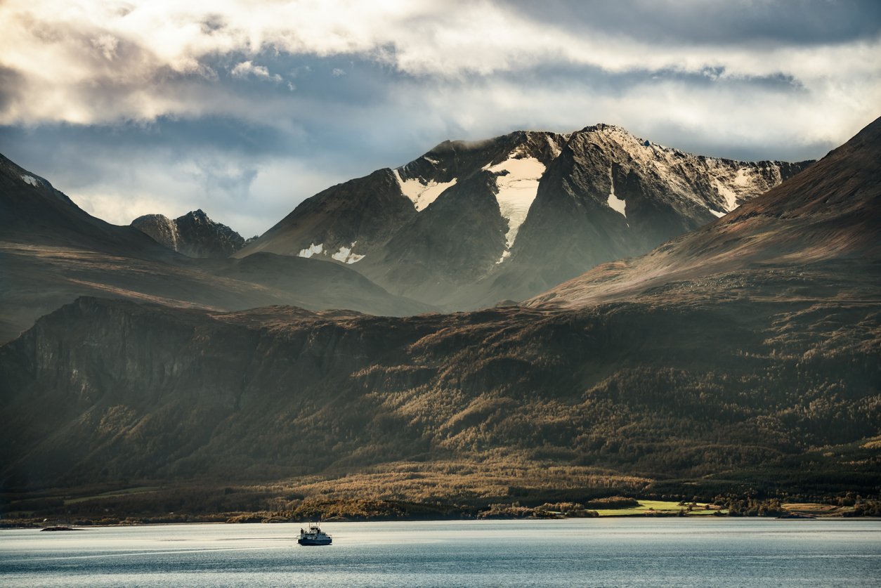 Lyngenfjord, in northern Norway.