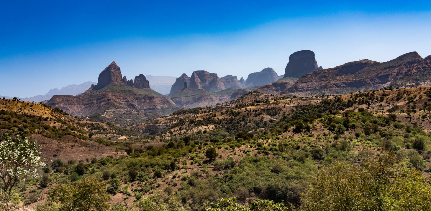 Rocky mountains in the Simien National Park, Ethiopia