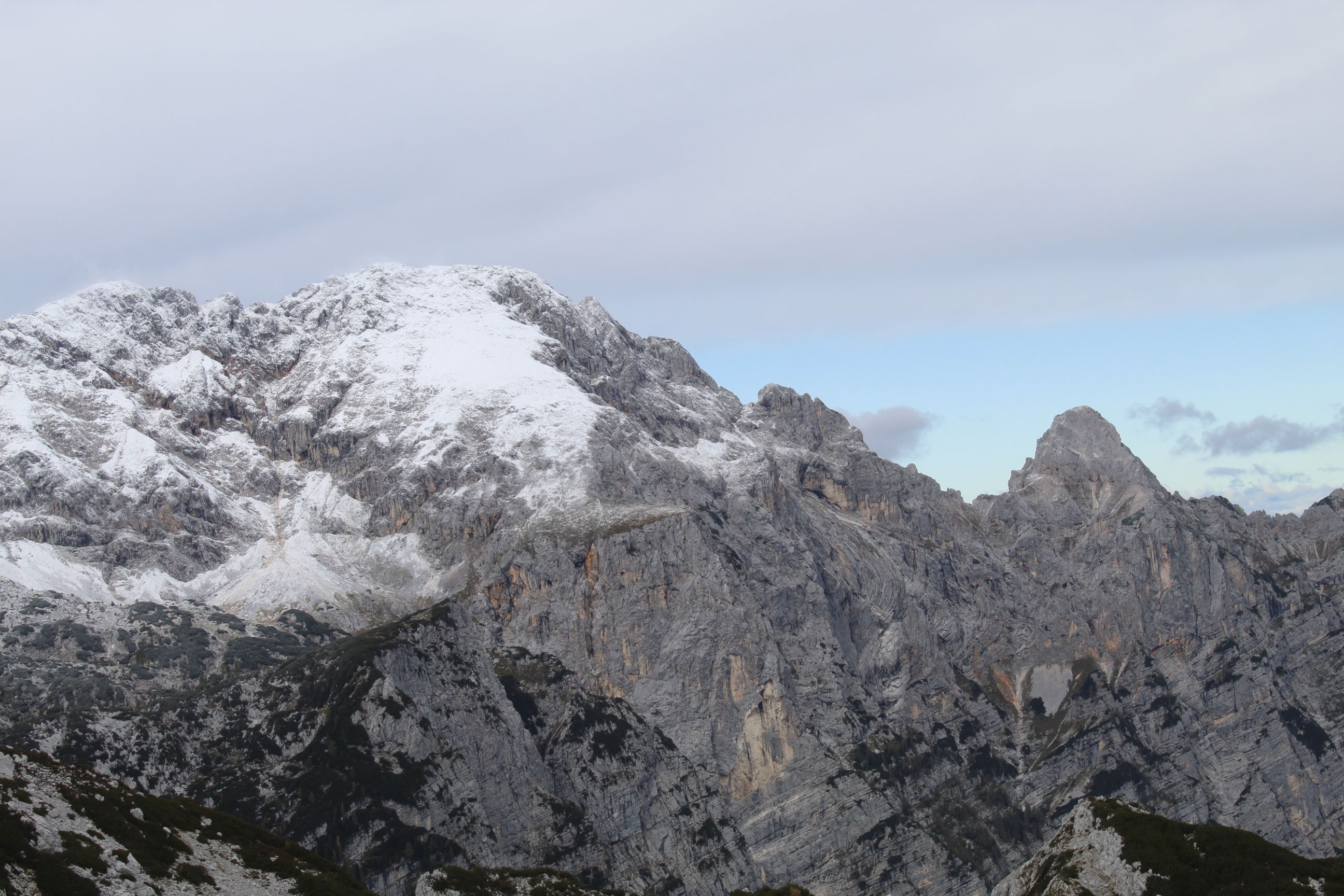 Stunning views of the rugged mountains from near Viševnik in Slovenia