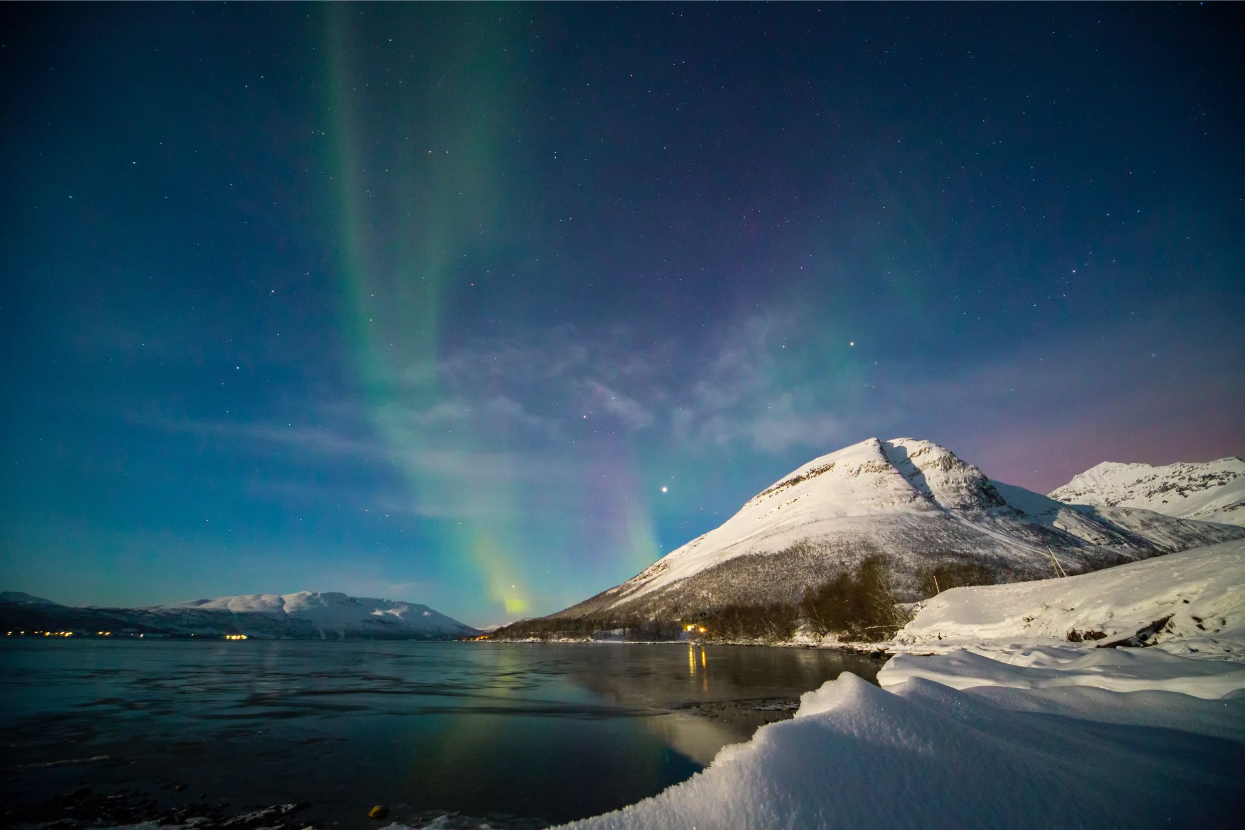 The Northern Lights as visible from Tromsø, Norway. 