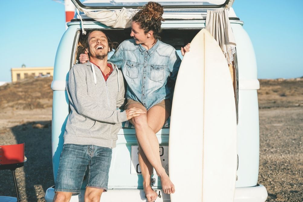 Surfing van life