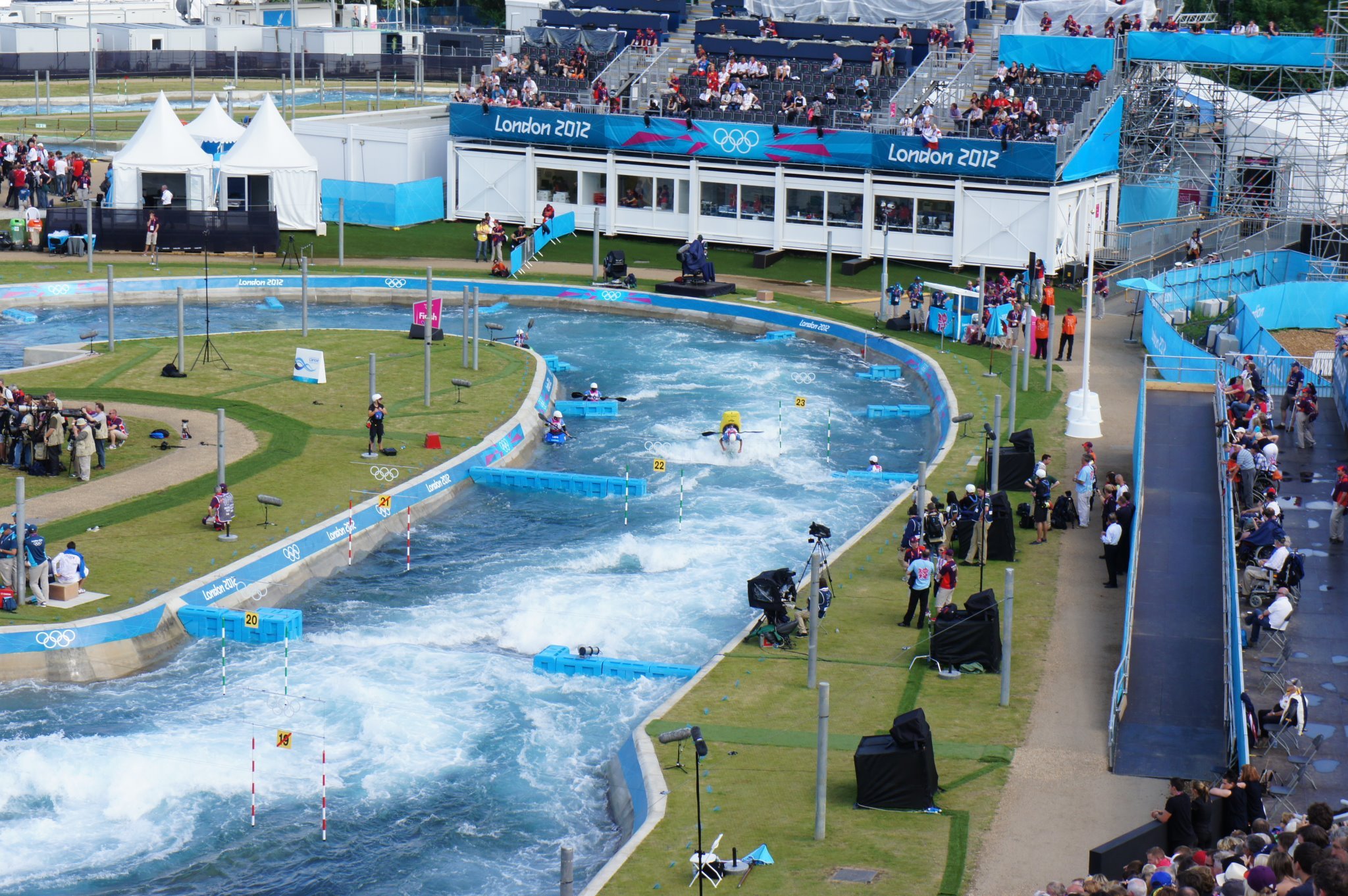 Kayaker Dane Jackson in action on the Lee Valley whitewater course back in 2012