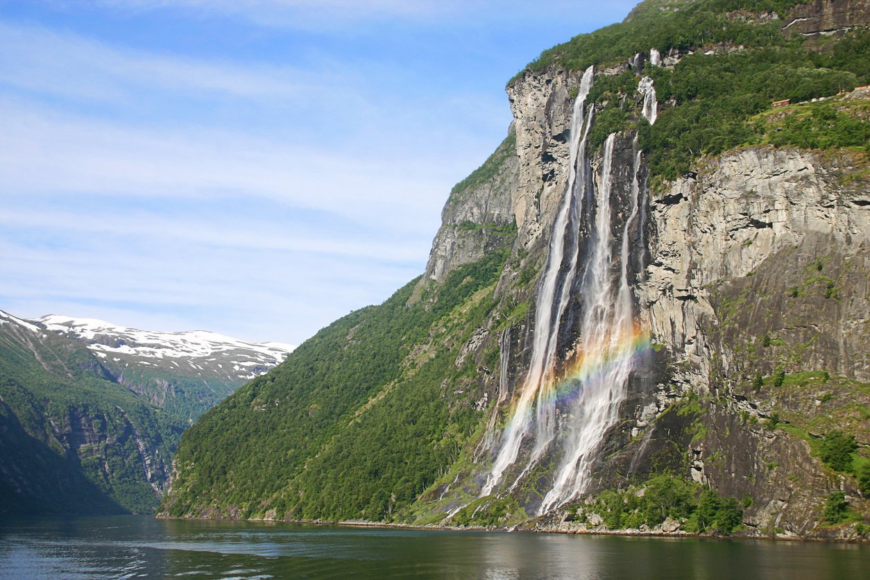 The Seven Sisters Waterfall at Geirangerfjord