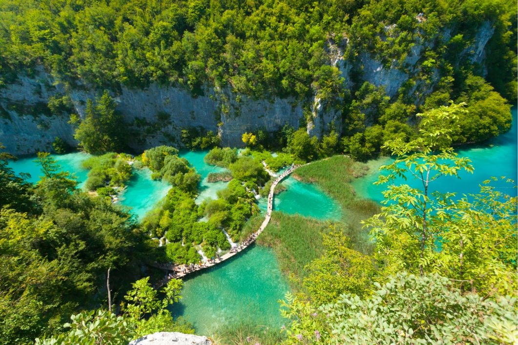 The beauty of Plitvice Lakes National Park means it can get pretty crowded in high season. 