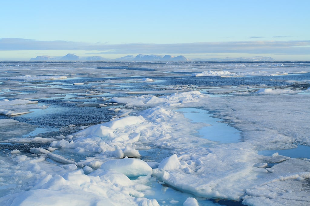 A frozen ocean