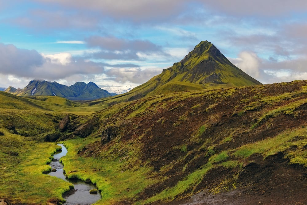 Otherworldly beautiful landscapes of Alftavatn in the middle of the Laugavegur hiking trail.
