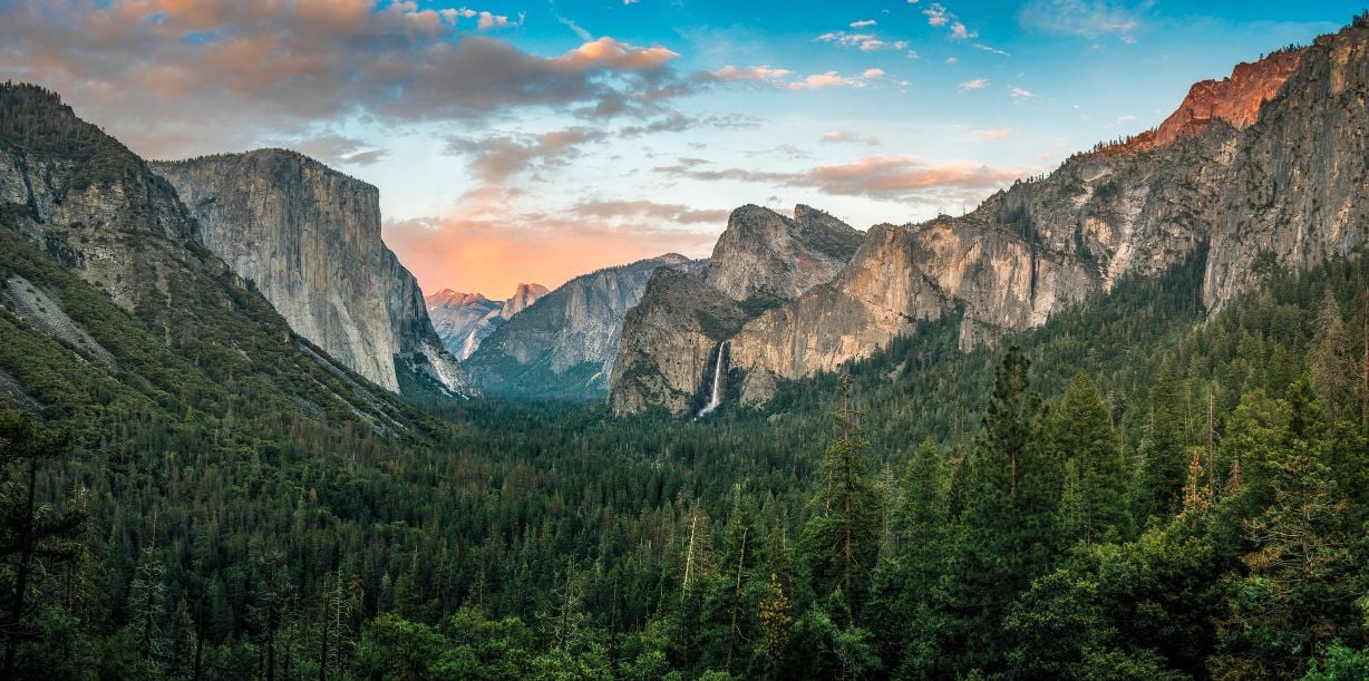 Mountains and forest in Yosemite national park