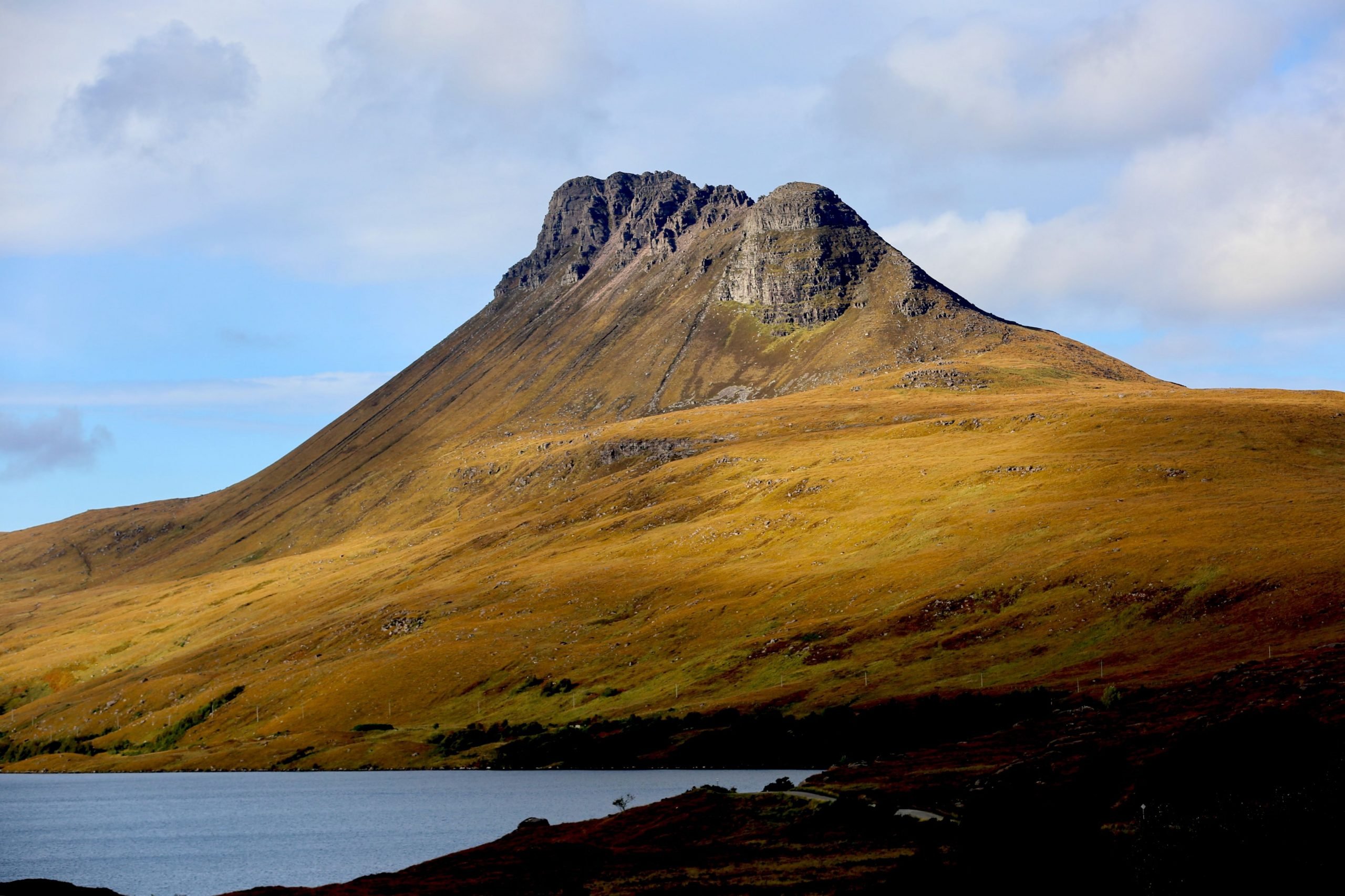 Stac Pollaidh, a mountain on the Northwest coast of Scotland.