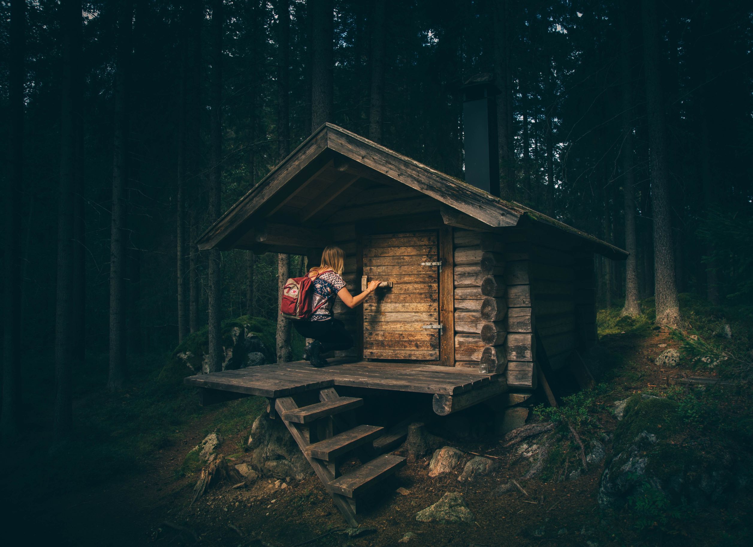 One of many beautiful little log cabins in the Swedish woods