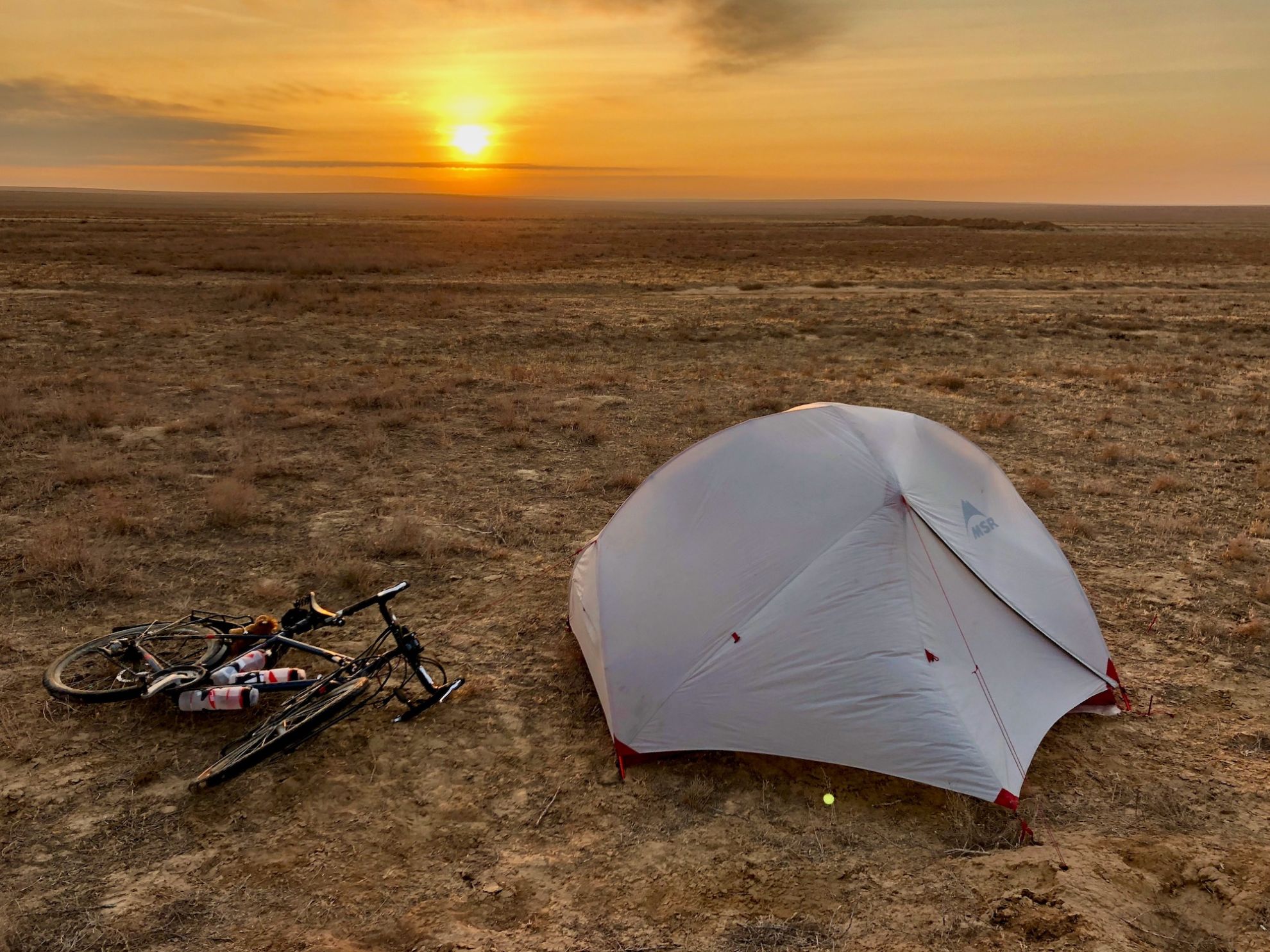 Camping in the Kazakh Steppe