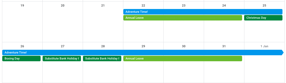 annual leave hack 2021 december