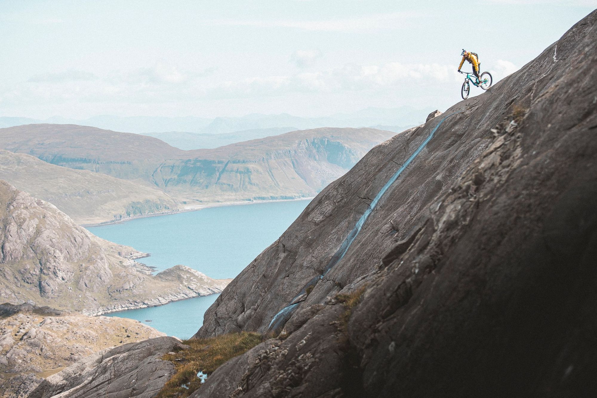 Danny MacAskill riding 'the slabs' on his bike.