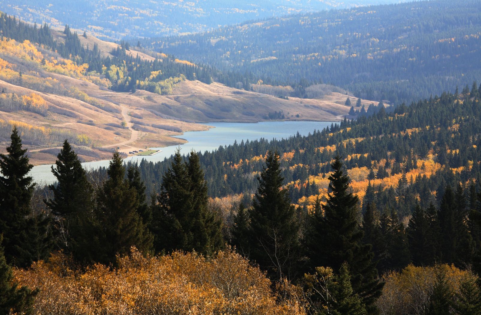 A viewpoint above Reesor Lake on Canada's Great Trail, the longest hiking trail in the world.