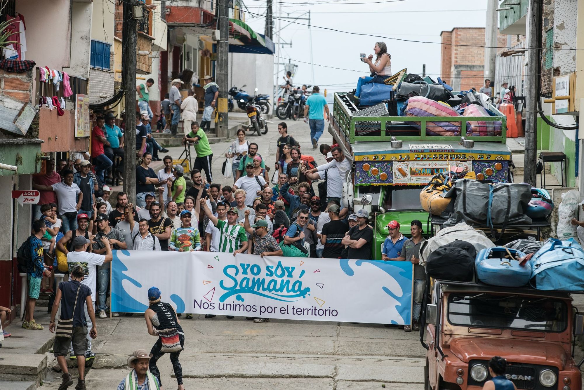 People celebrating at Samaná Fest, which was organised to promote support for the protection of the Samana River from damming