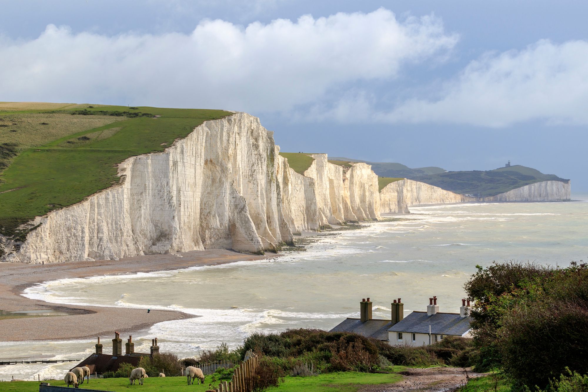 Seven Sisters Cliffs in the South Downs, Sussex, UK.