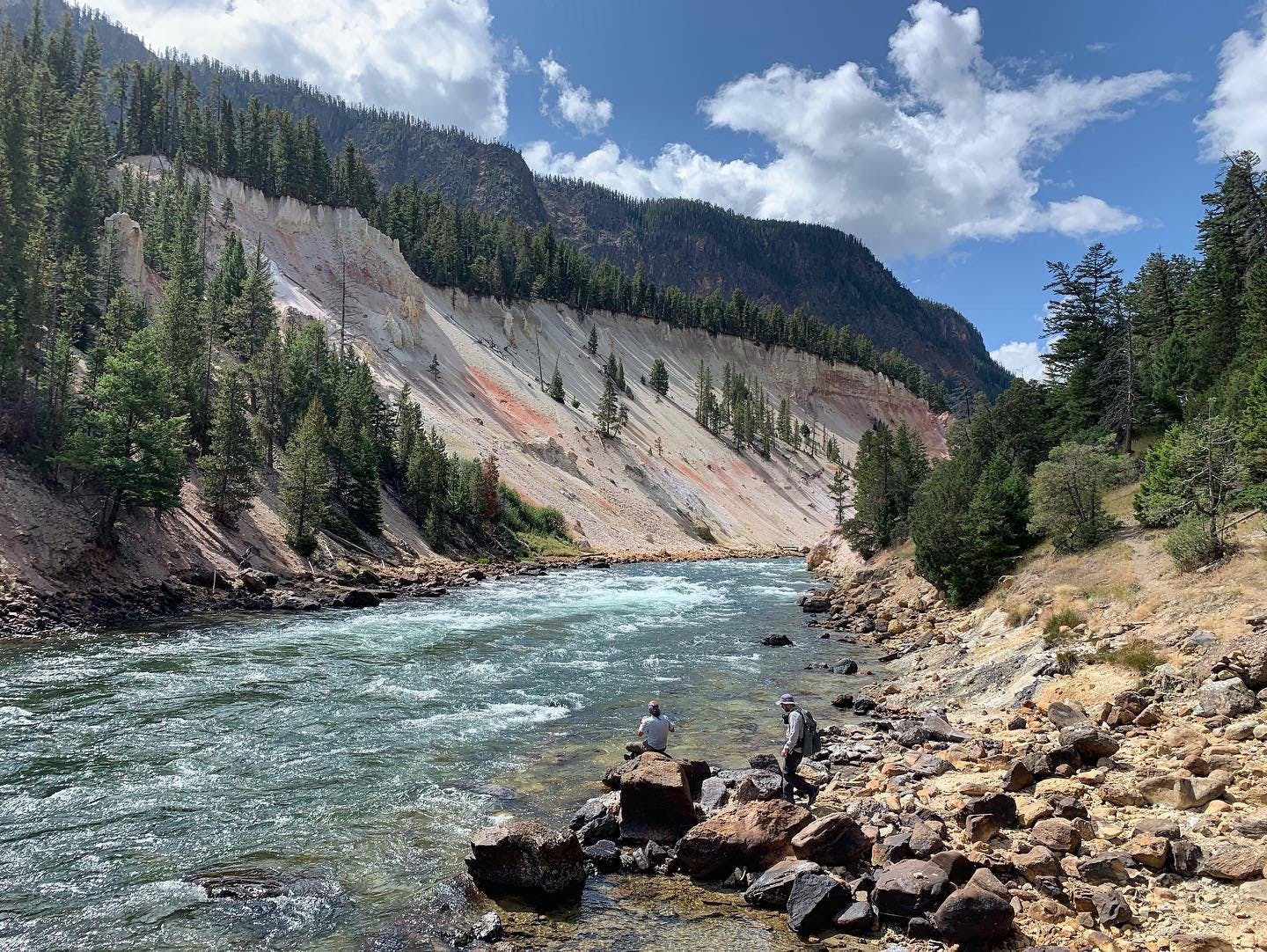 The Seven Mile Hole will take you from the Grand Canyon of Yellowstone River to forests and geothermal spots.