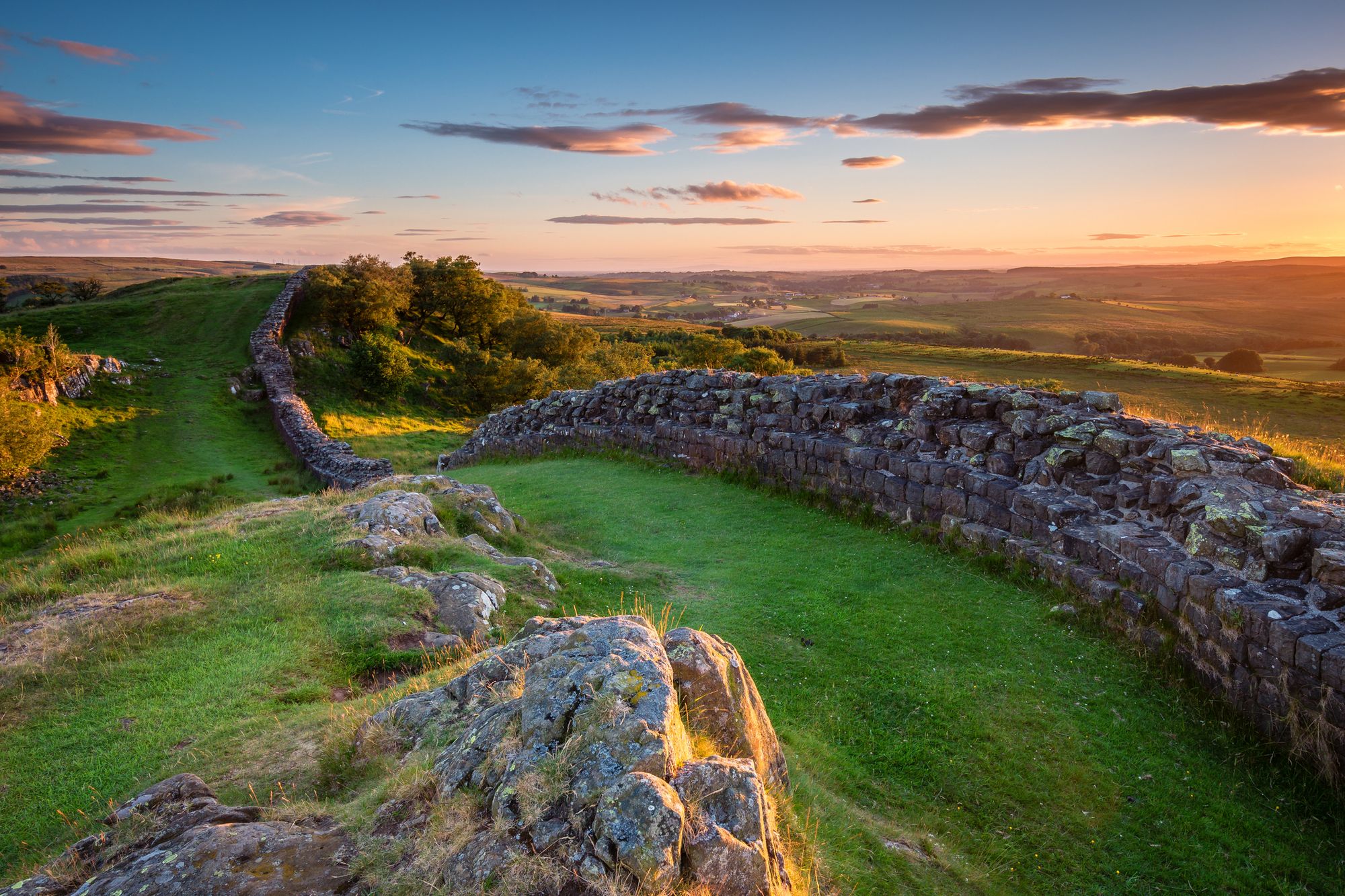 The Hadrian's Wall Path near at Walltown, one of the best hikes in the UK