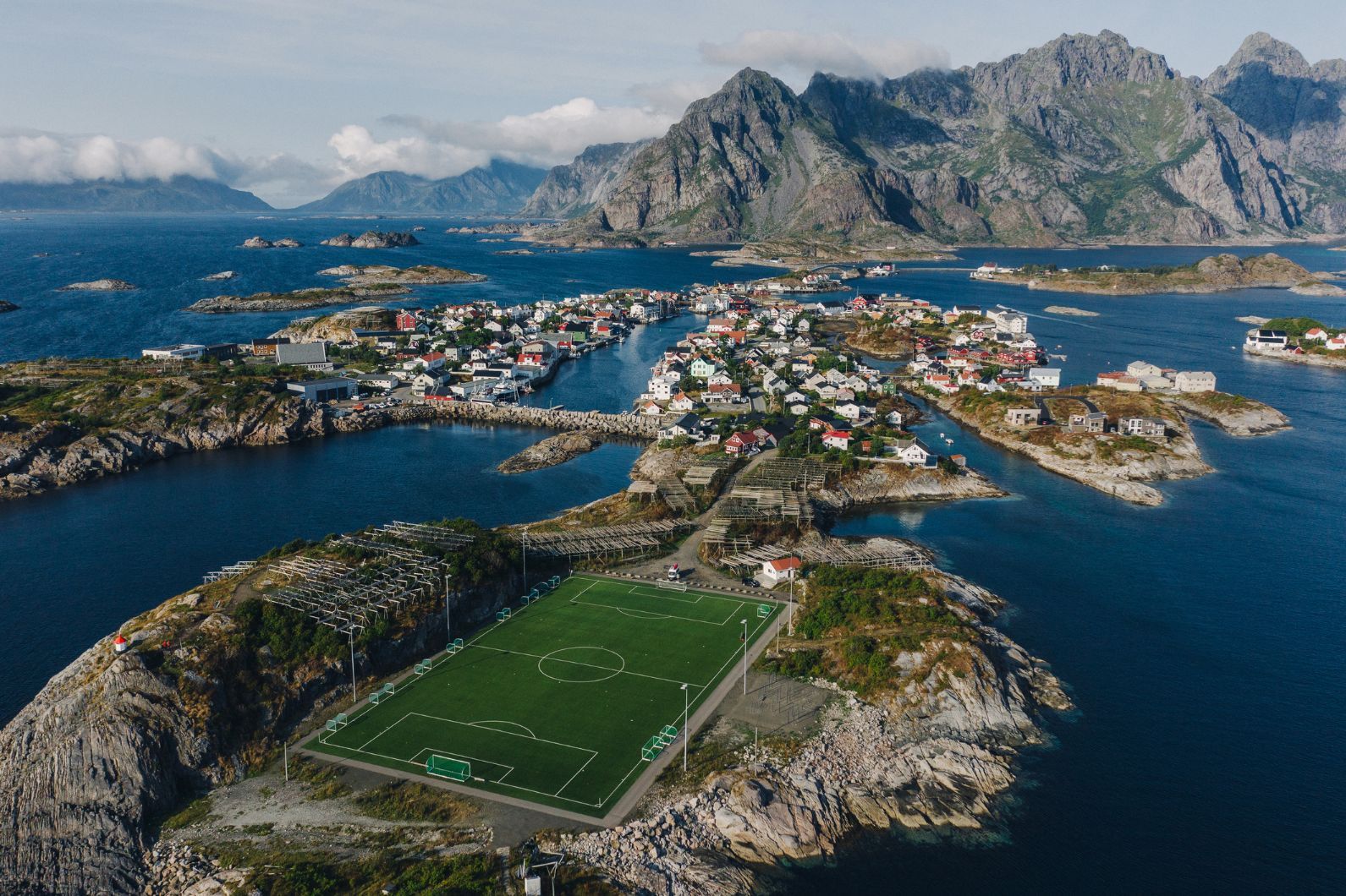 The remarkable football pitch on the Lofoten Islands, one of the most spectacular in the world