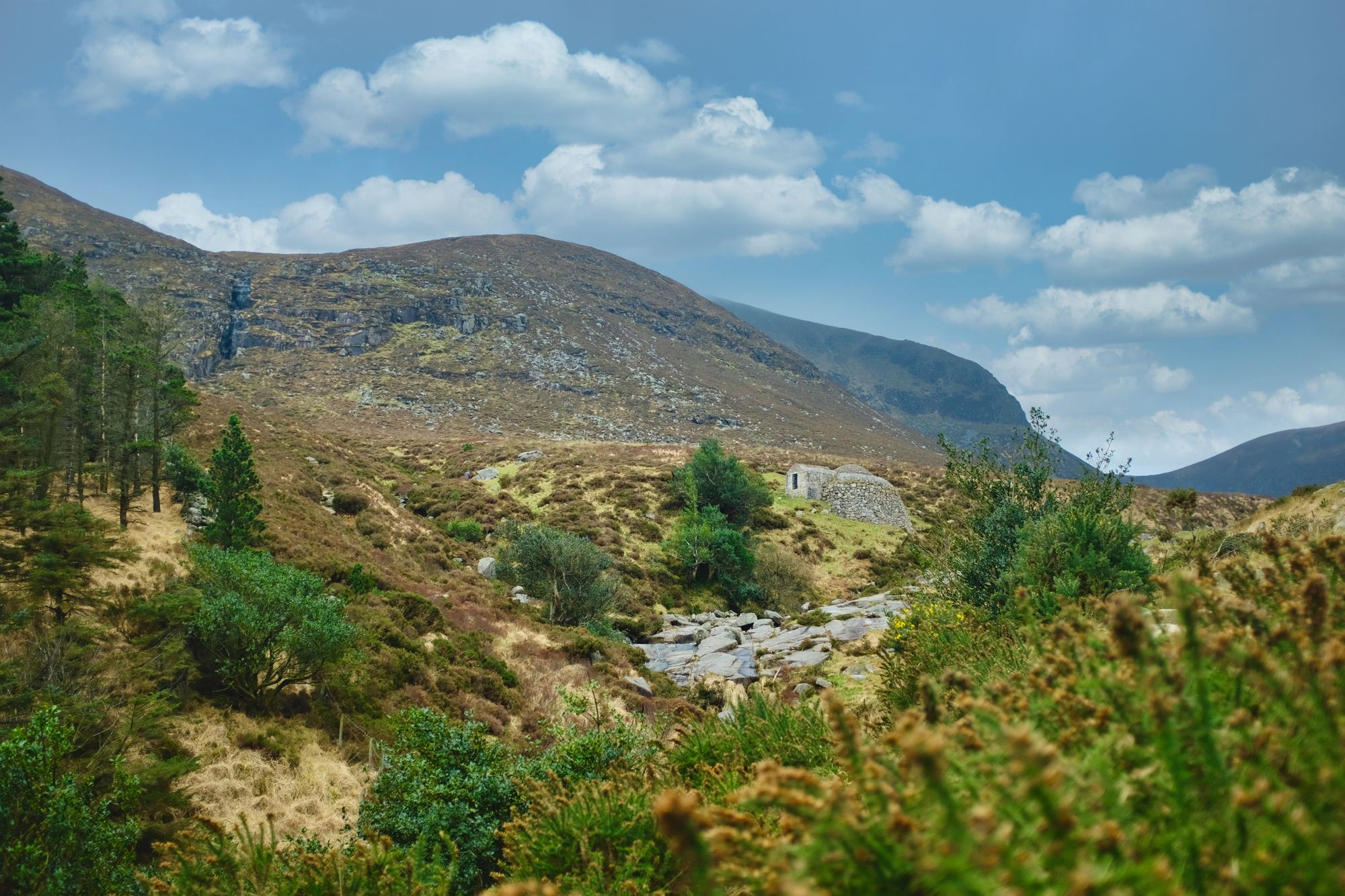A view of Slieve Donard, the highest of the Mourne Mountains in Ireland.