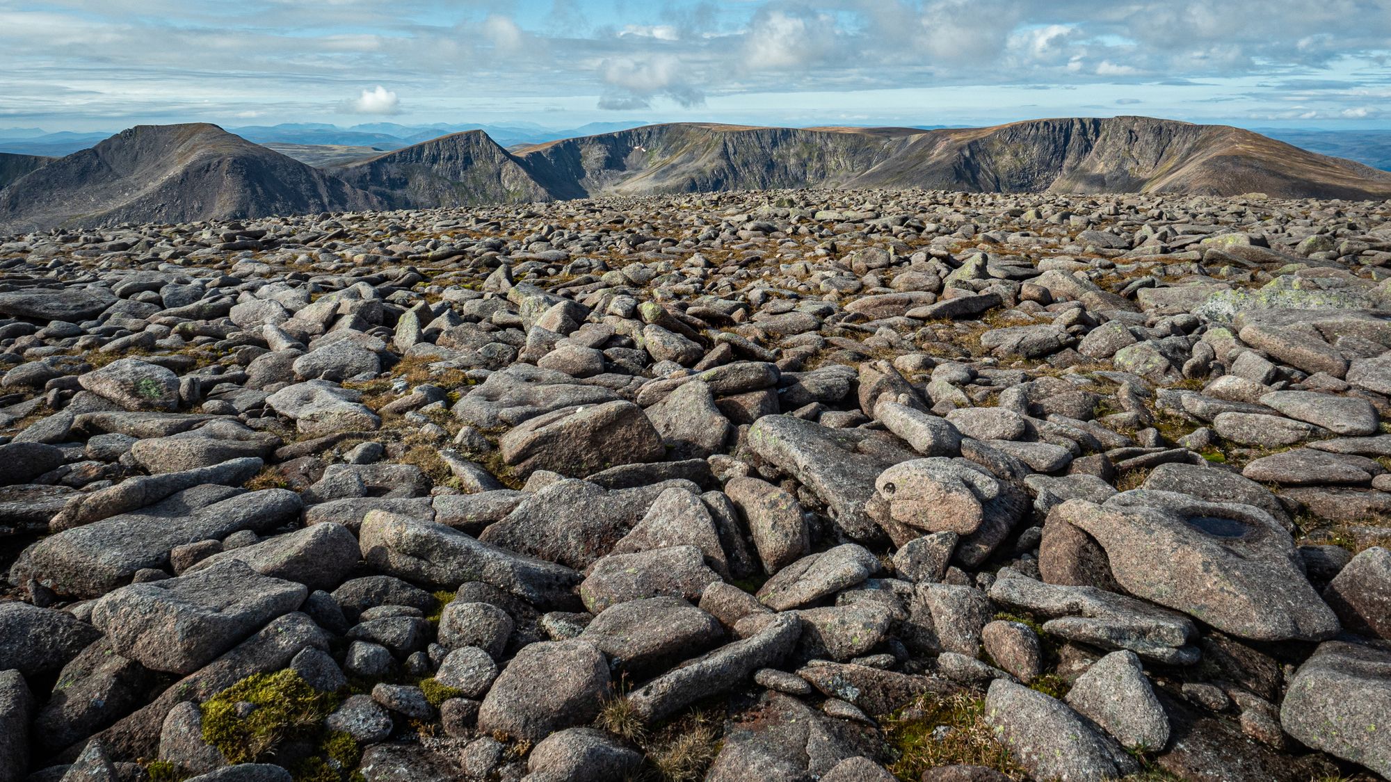 The boulder fields on Ben Macdui, Scotland