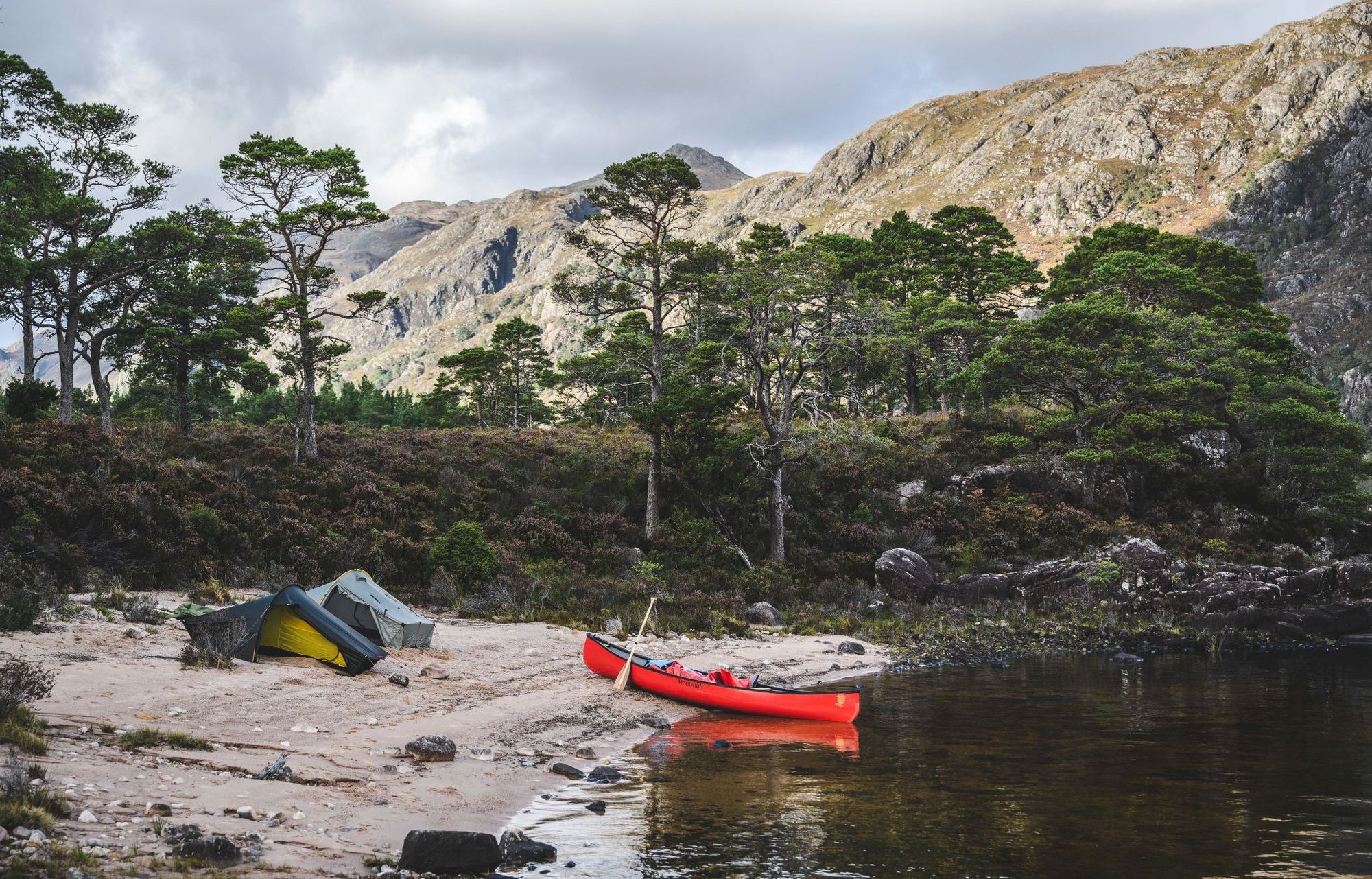 A stunning camping spot on an island in Loch Maree in Wester Ross in the Northwest Highlands of Scotland. Photo: Ian Finch