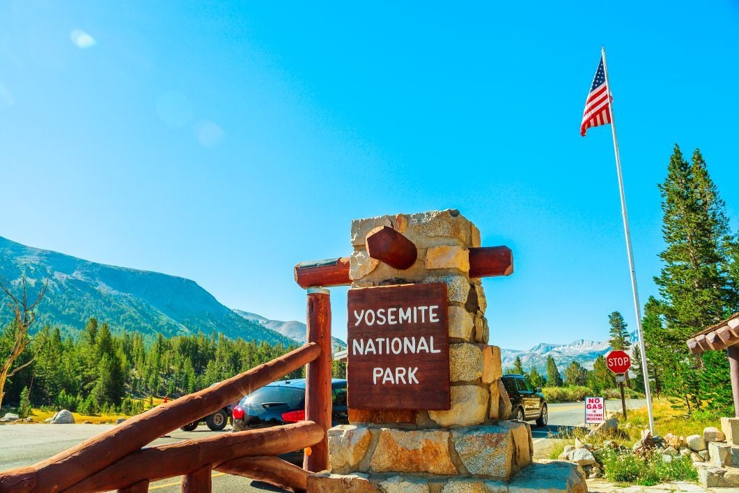 One of the entrances to Yosemite National Park, which is in California’s Sierra Nevada mountains