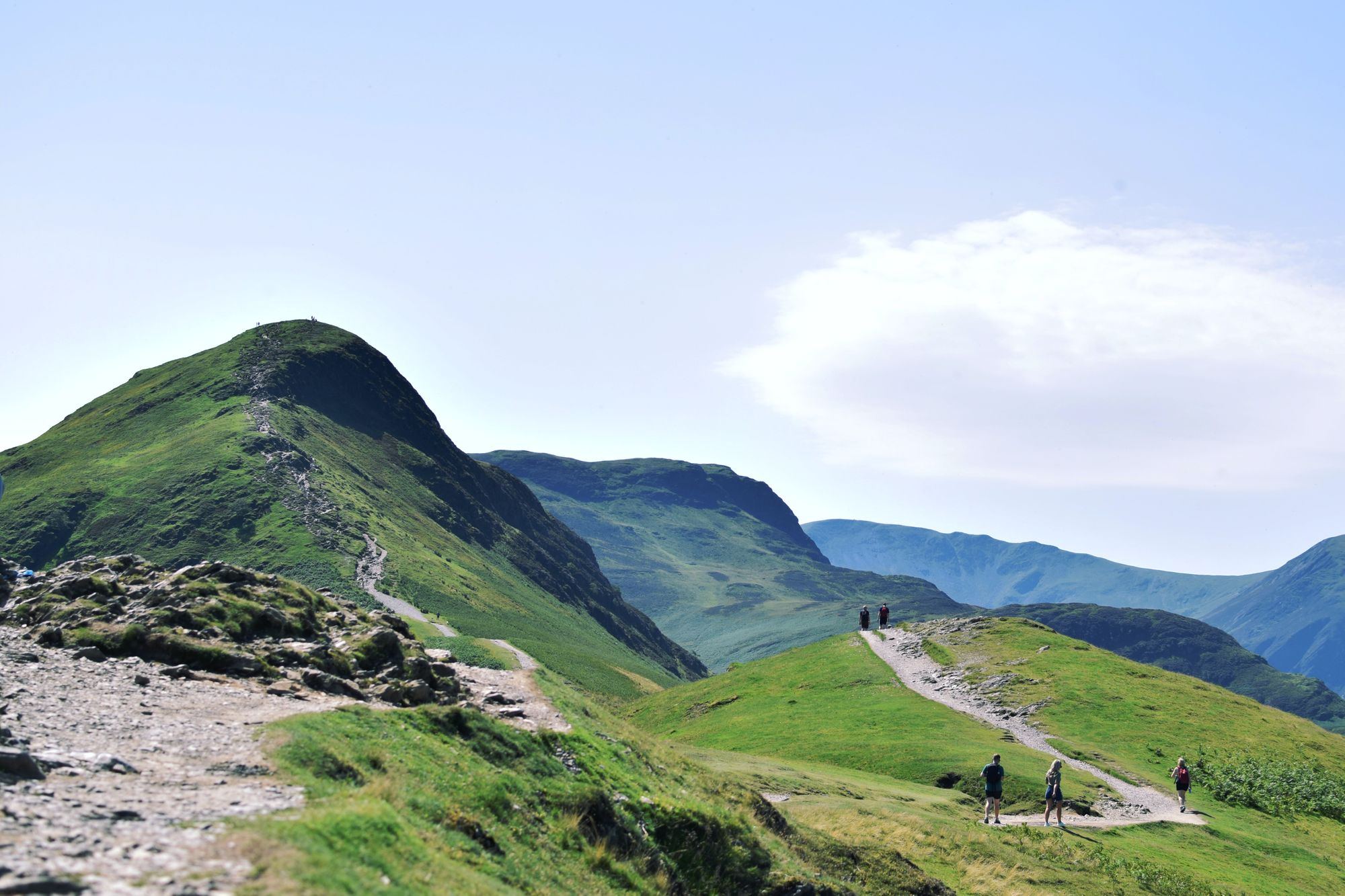 The rounded summit of Cat Bells, in the Lake District 