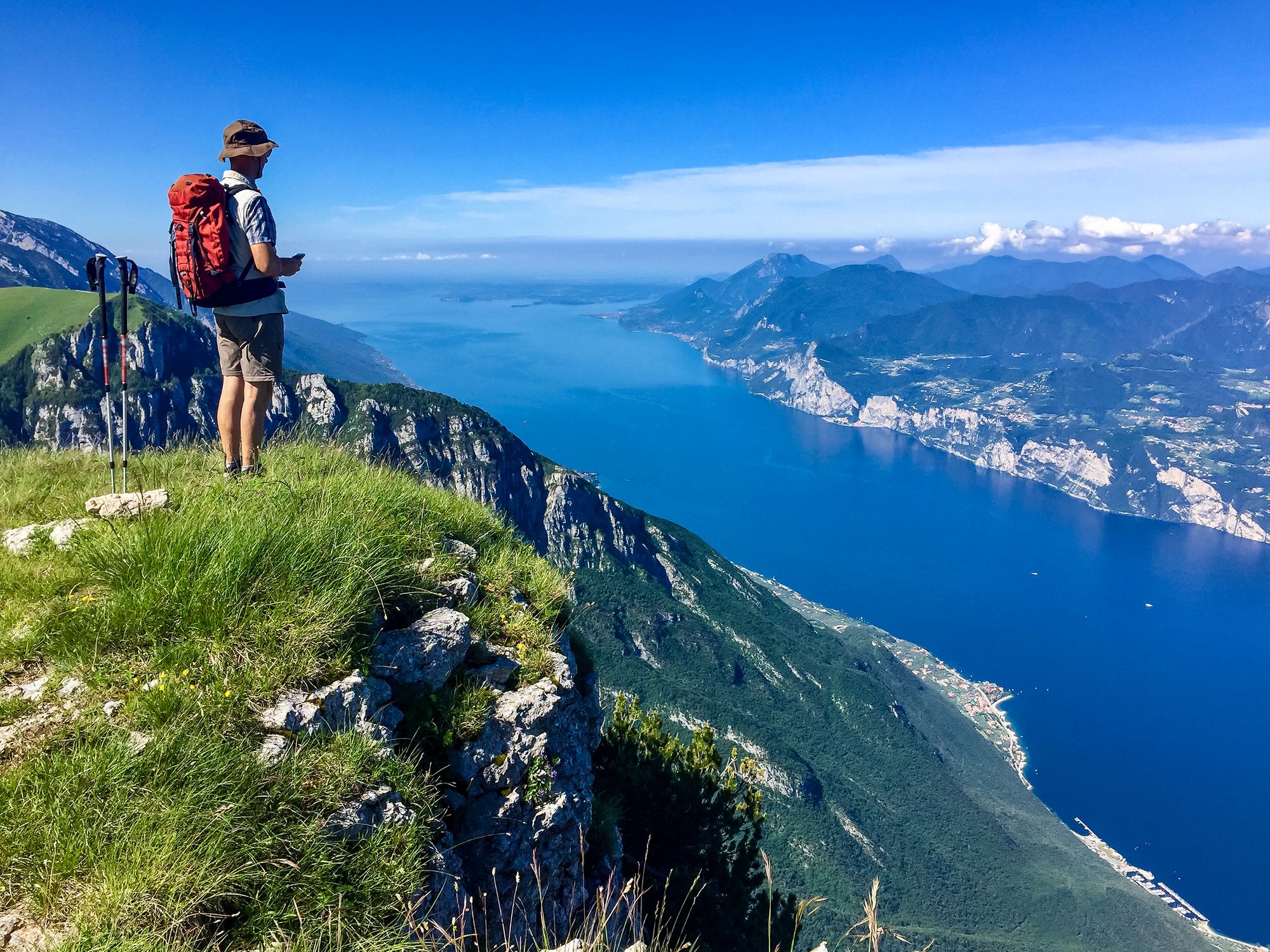 The view of Lake Garda from Monte Baldo.