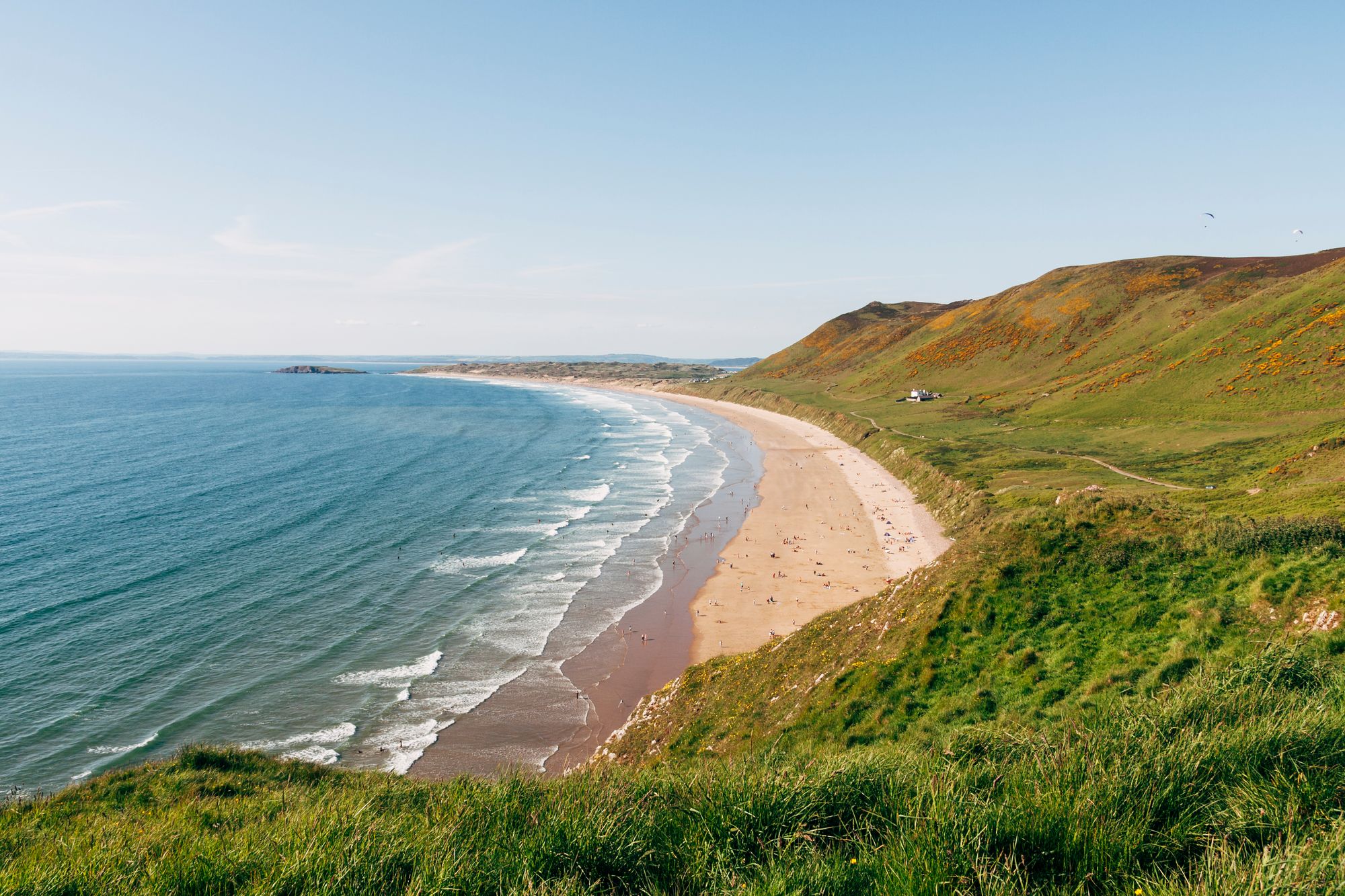 Rhossili Bay on the Gower Peninsula in Wales