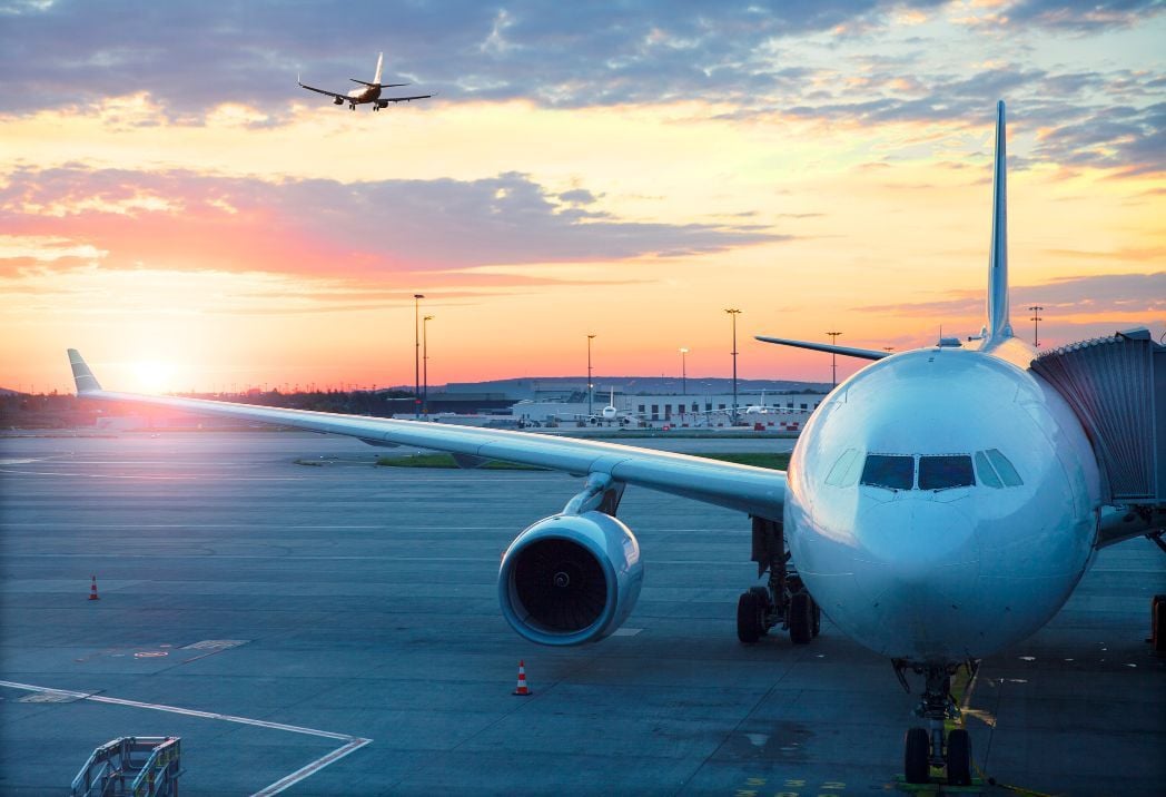 A plane at Paris' Charles de Gaulle Airport.