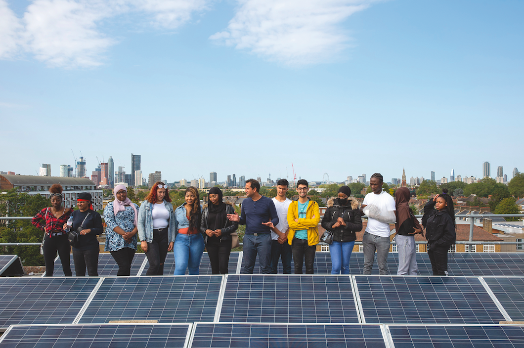 Members of a community energy movement in Brixton, London. Photo: Patagonia / Joppe Rog