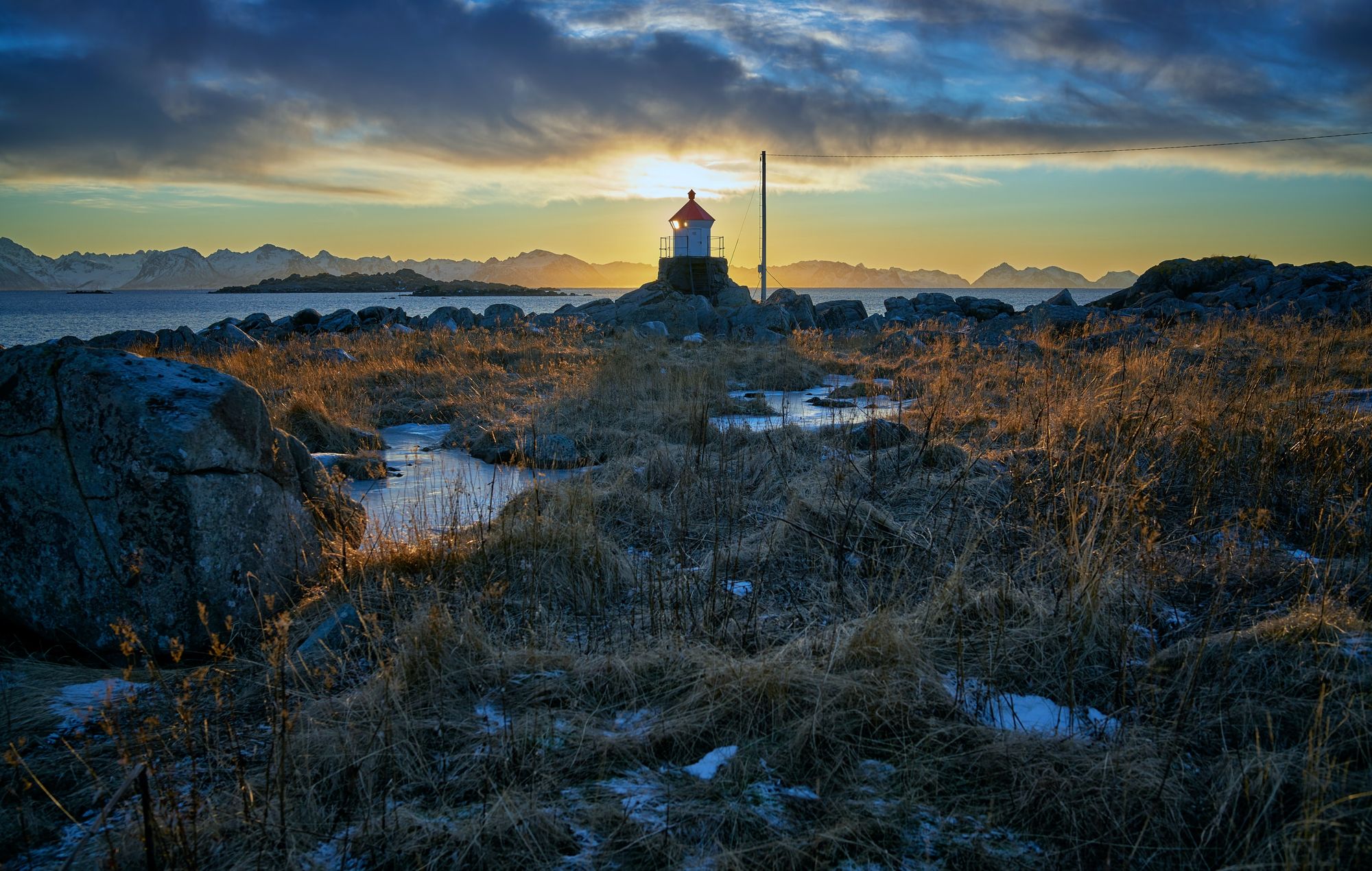 A remote lighthouse in Vesteralen, northern Norway.