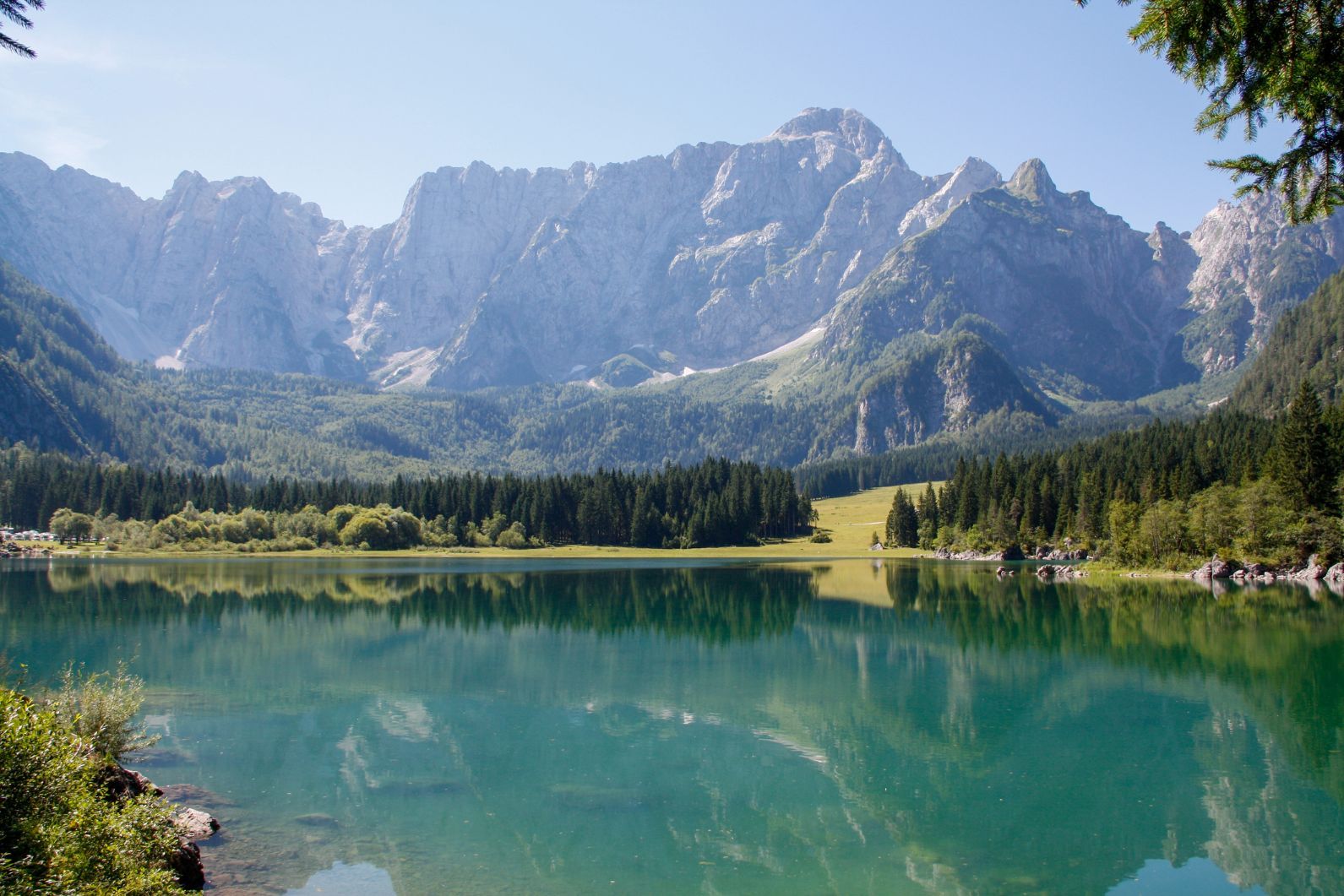 The view towards the high peaks, in Triglav National Park in Slovenia. Photo: Getty