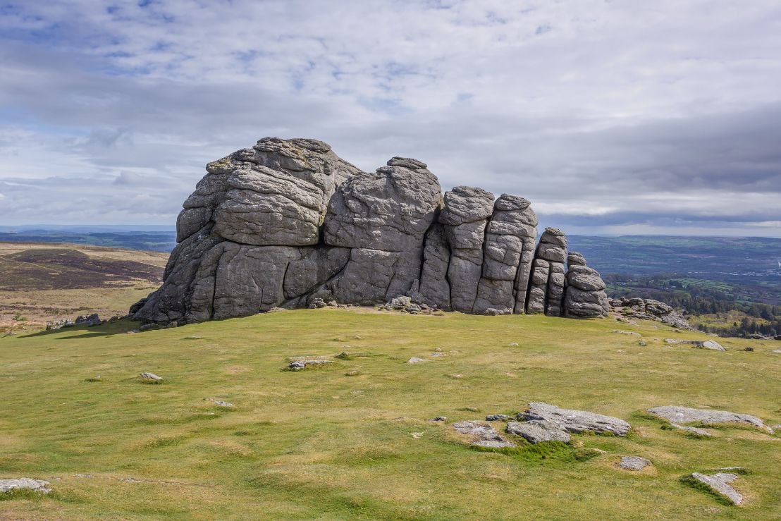 Haytor Rocks on Dartmoor in the sunshine