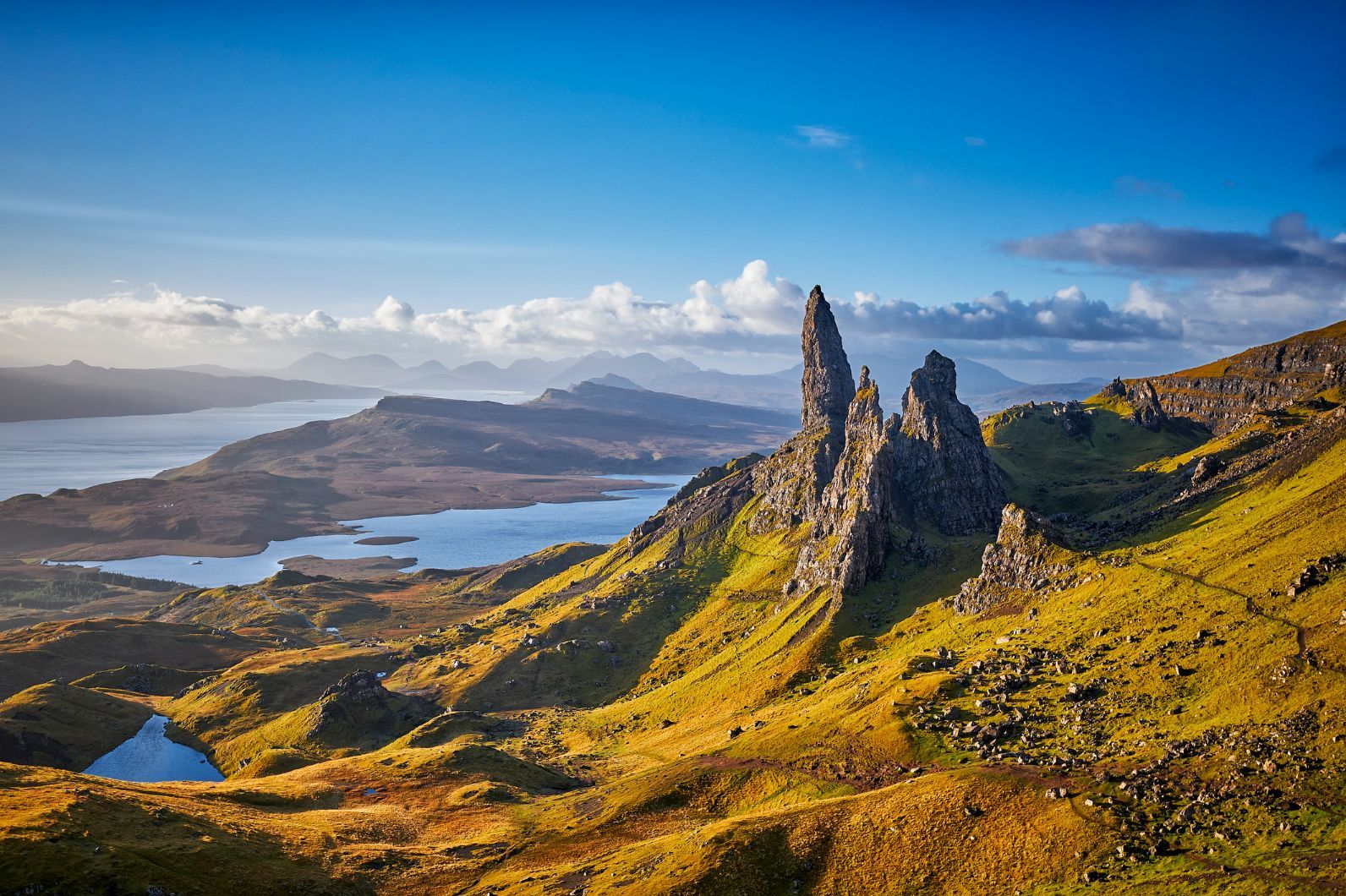 The Old Man of Storr, a popular hiking spot on the Isle of Skye in Scotland