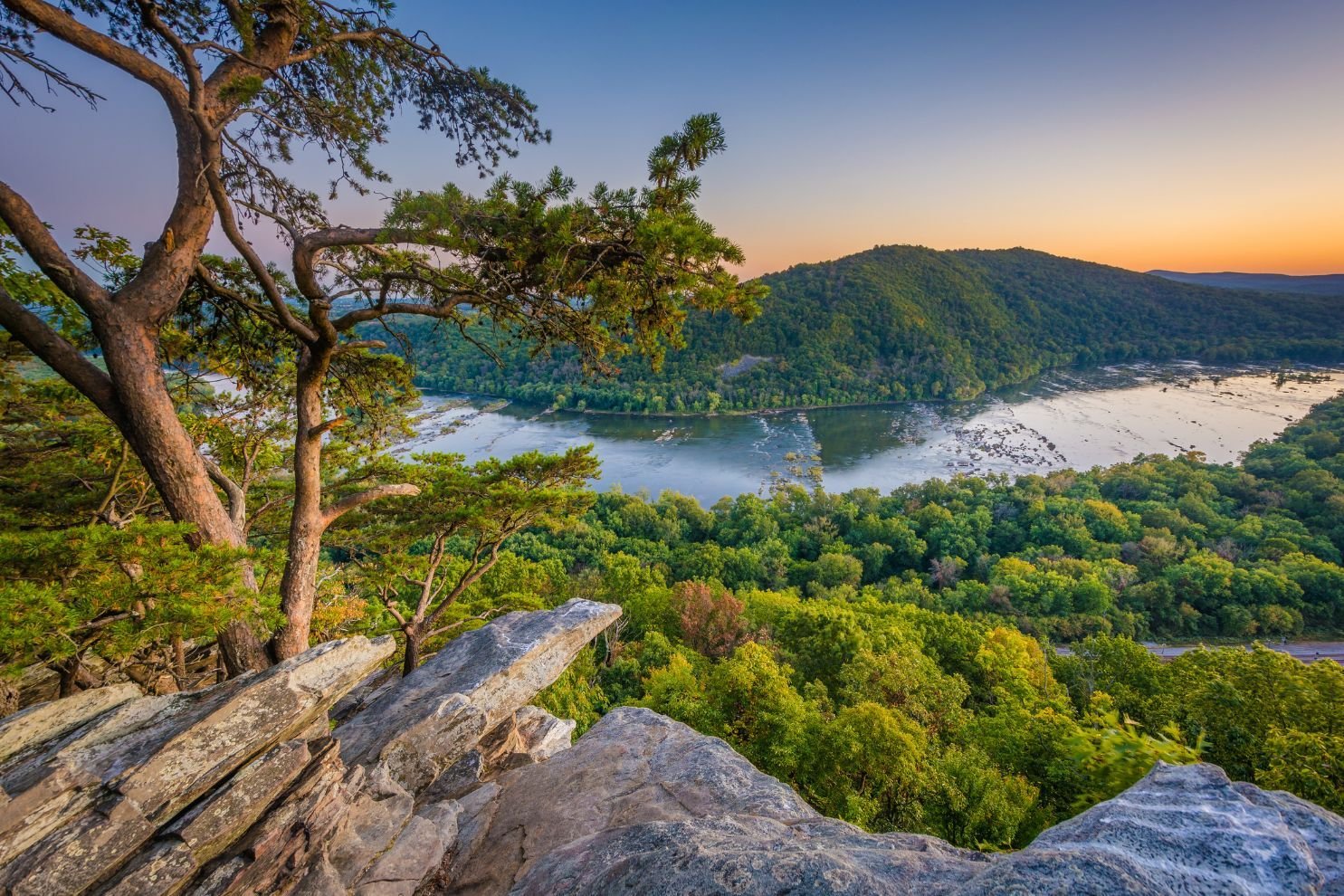 The view of the Potomac River from the Weverton Cliffs. Photo: Getty