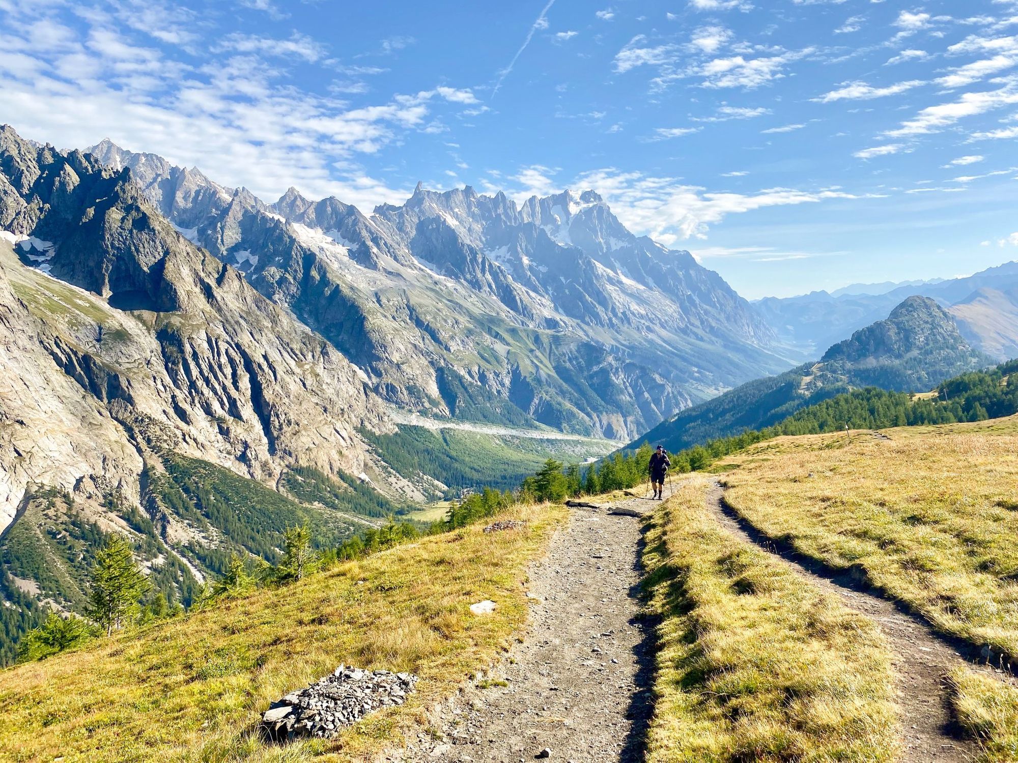 The remarkable views on the Tour du Mont Blanc hiking route. 