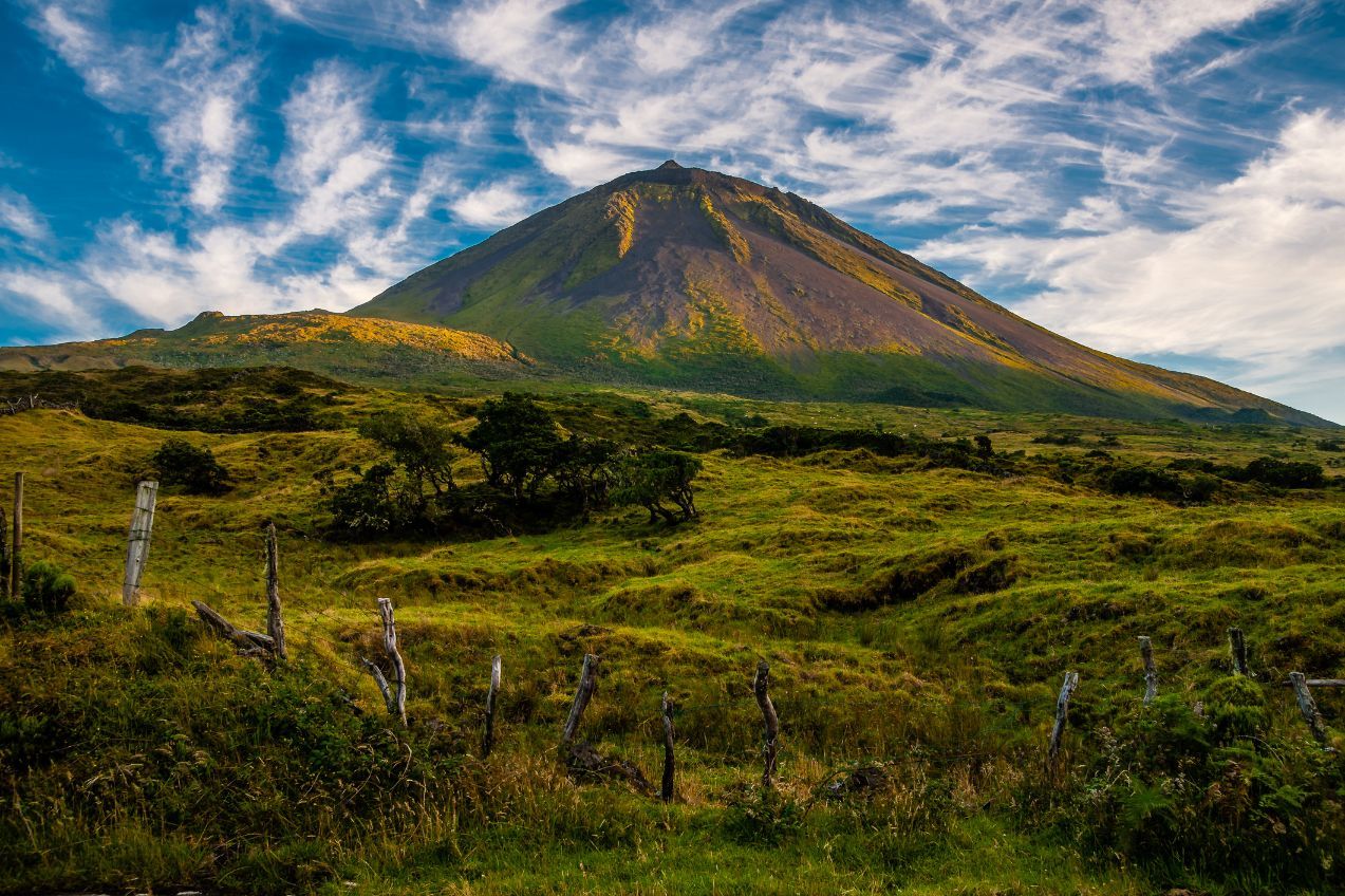 Mount Pico mountain, the highest point in the Azores and Portugal.