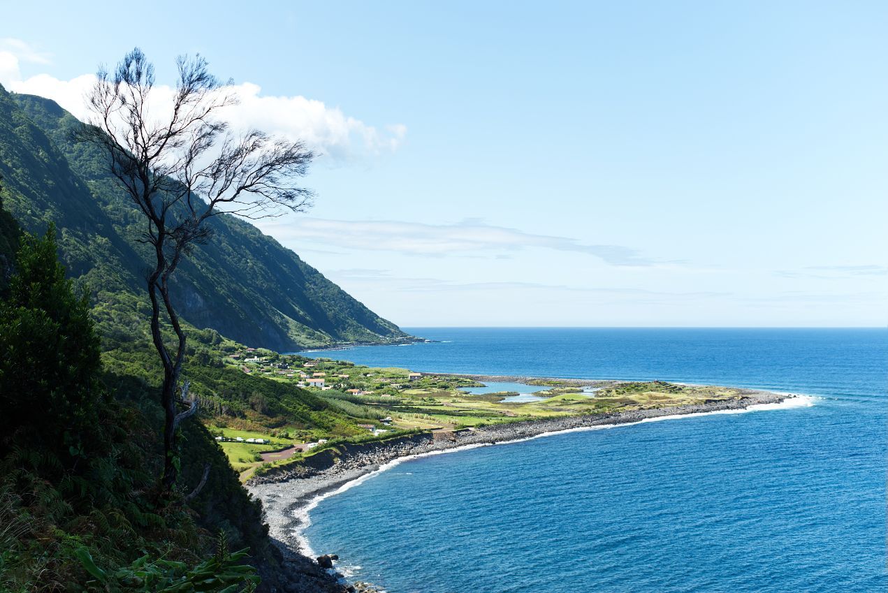 A beach on São Jorge, in the Azores. 