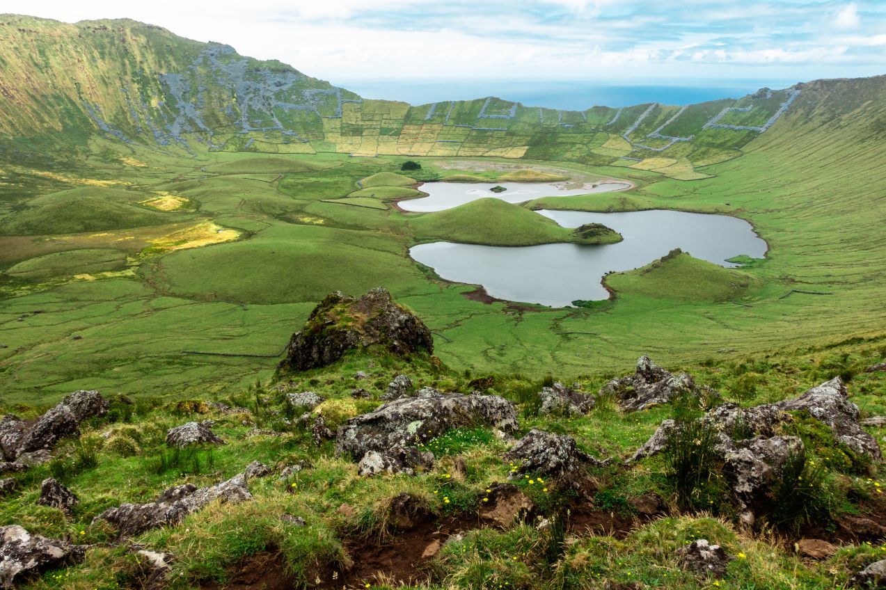 The remarkable Caldeirão crater on Corvo island, the Azores