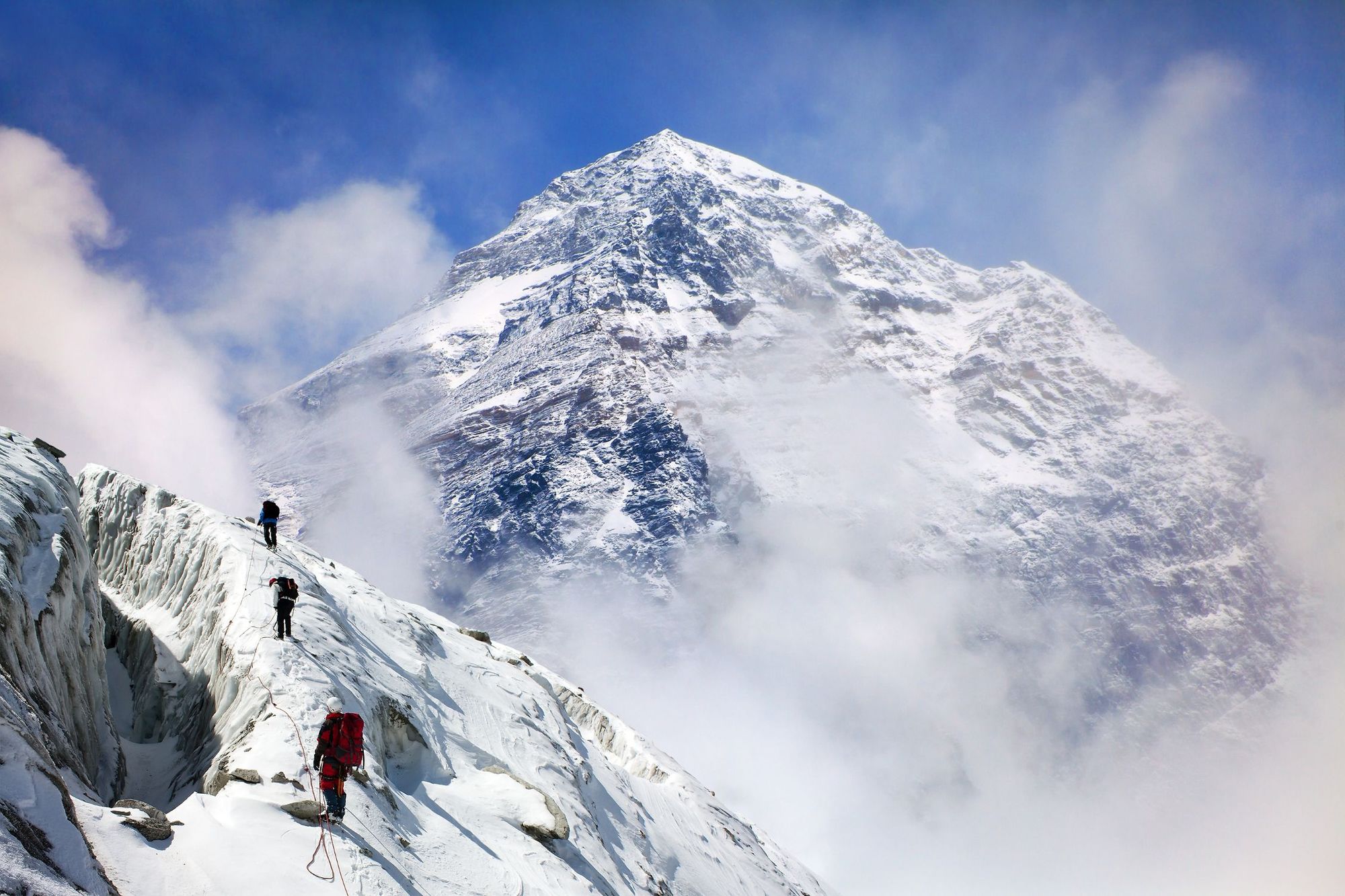 A nervous ascent up Mount Everest, as featured in many of the best mountaineering documentaries