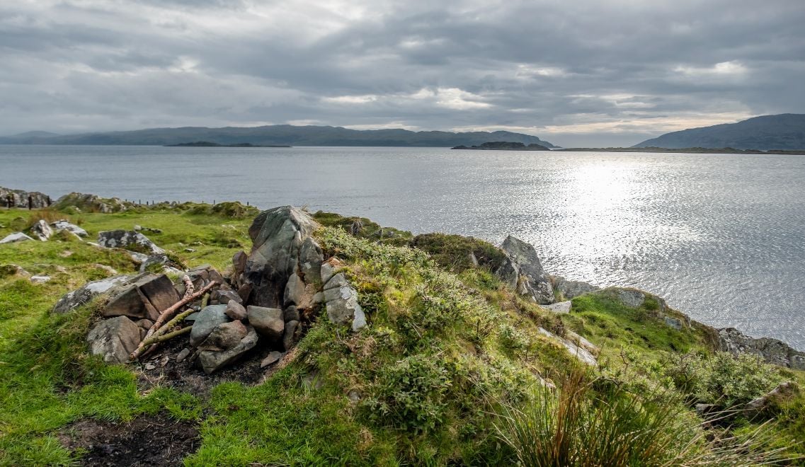 Craignish Point, with the Sound of Jura in the background