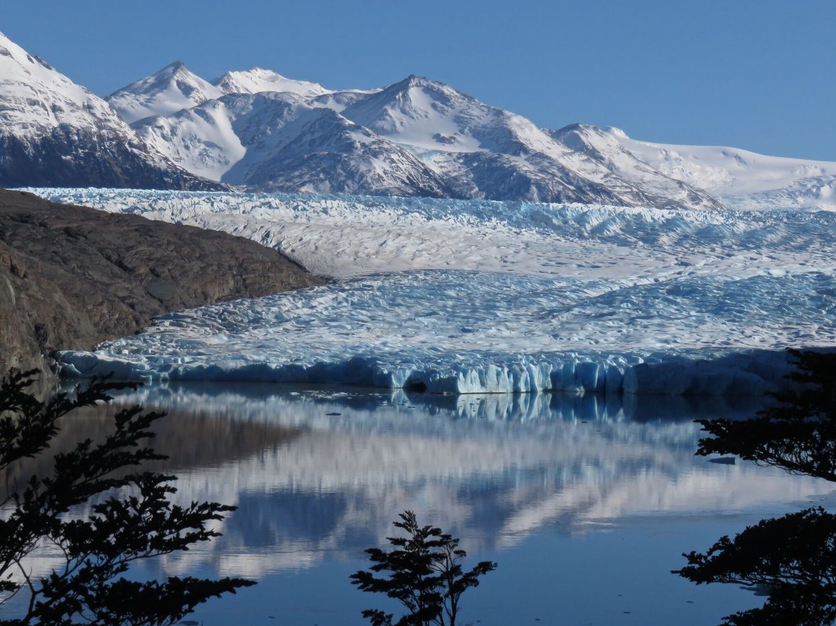 Glaciers in the Torres del Paine, in Patagonia.