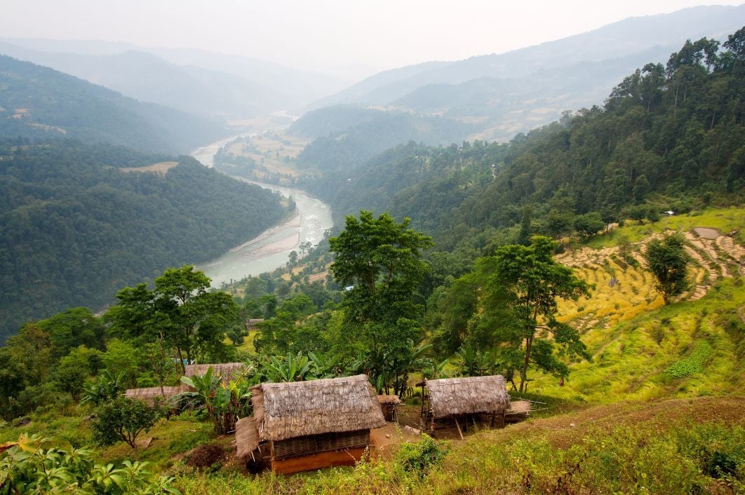 The Arun River, in the Arun Valley in Nepal, en route to Everest Base Camp. Photo: Getty