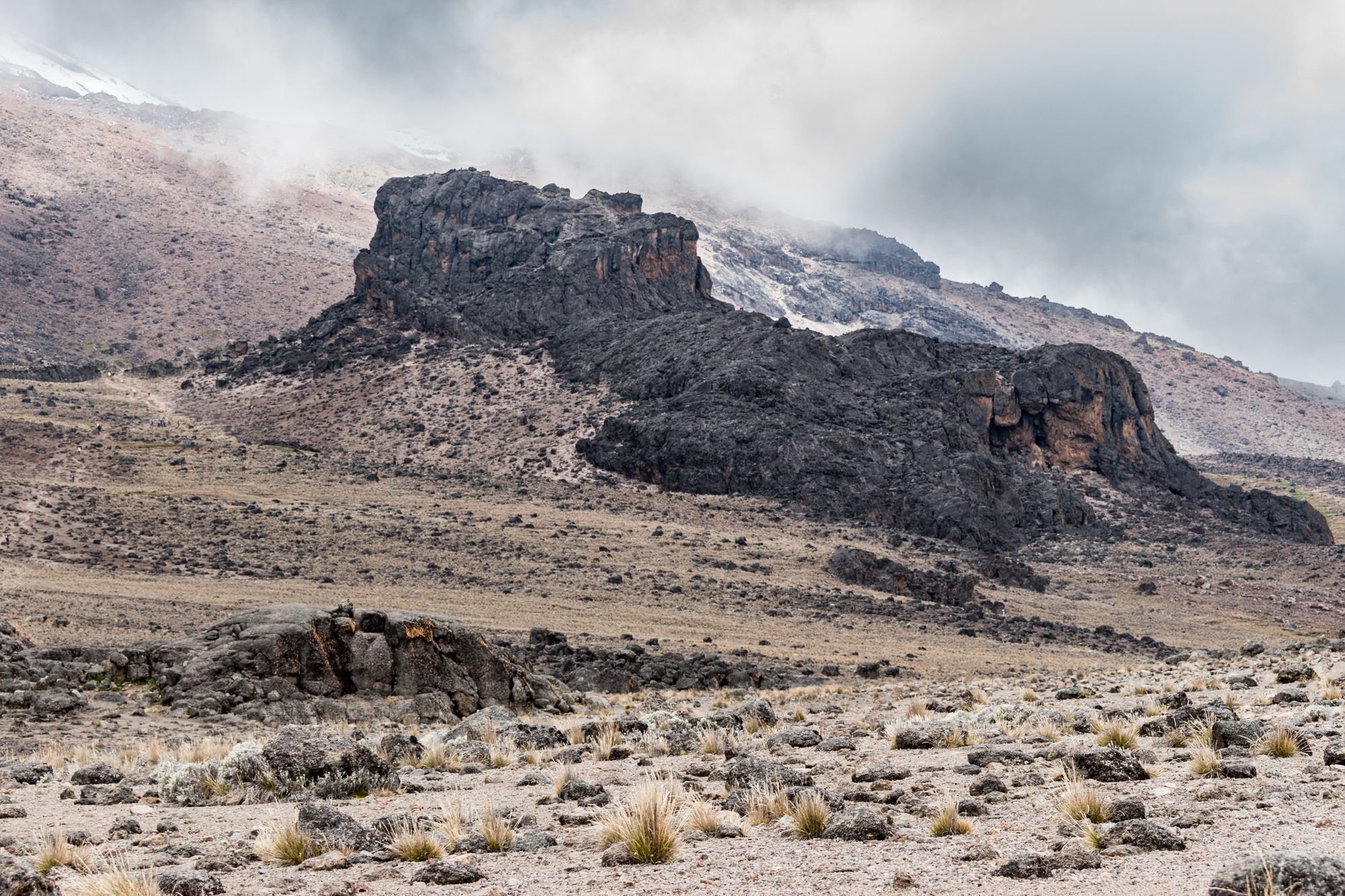 An otherworldly lava tower, on the slopes of Kilimanjaro