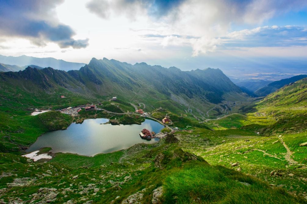 Lake Balea in the Fagaras Mountains of Romania